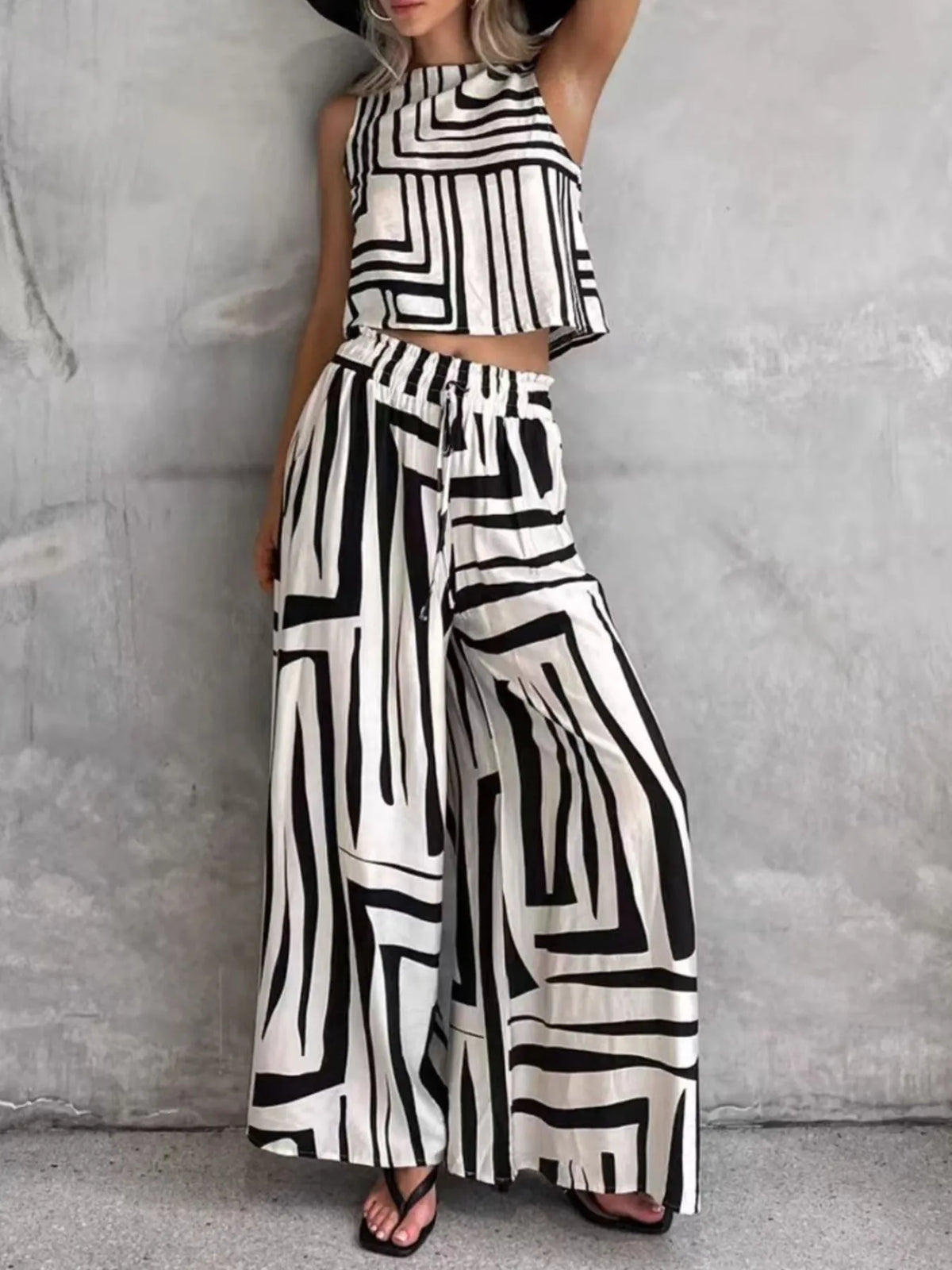 Limitless Geometric Top & Pants Set