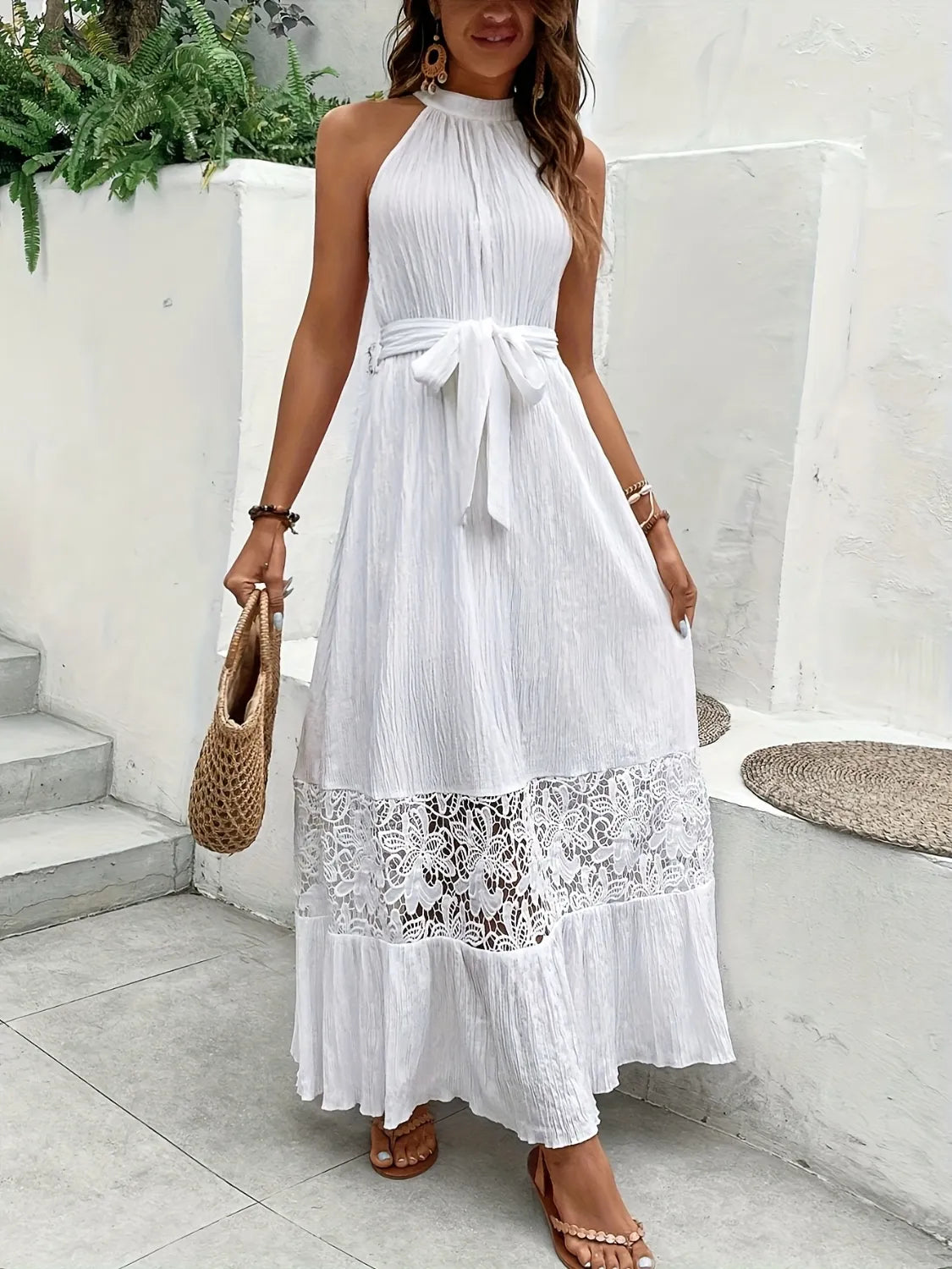 Lace Muse Sleeveless Cami Maxi Dress