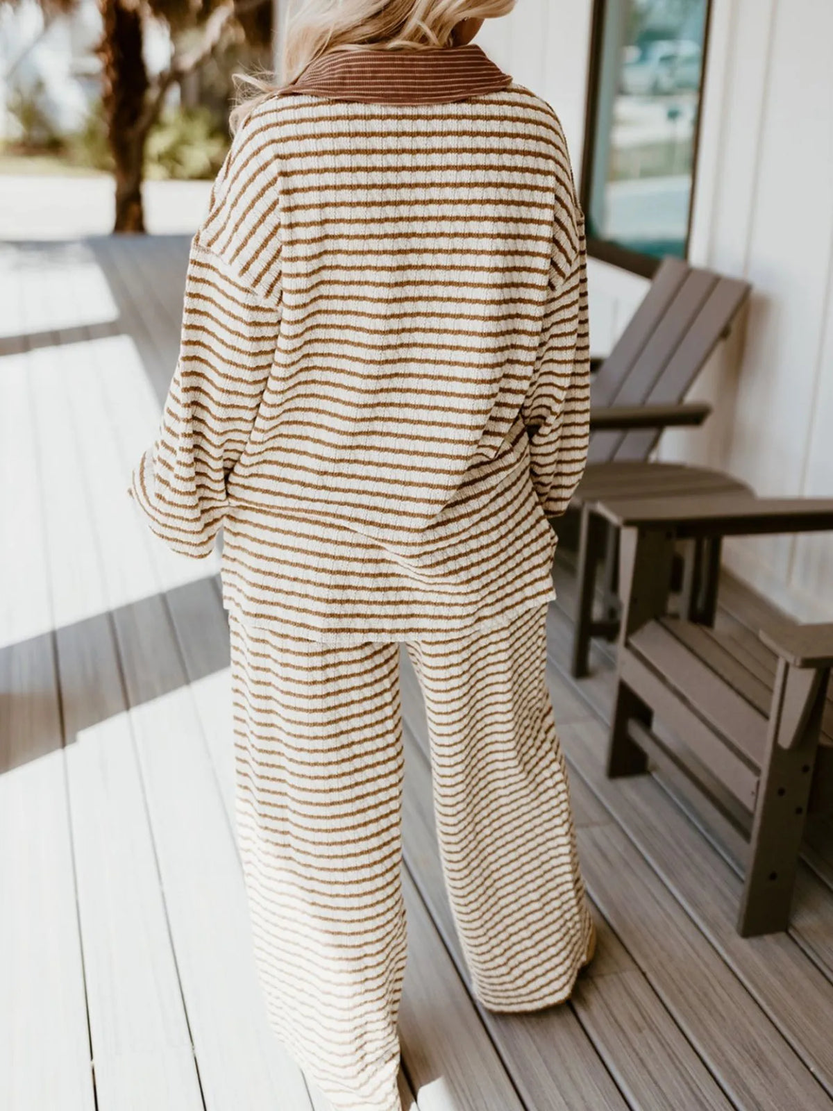 Loft Society Stripe Top & Pant Set