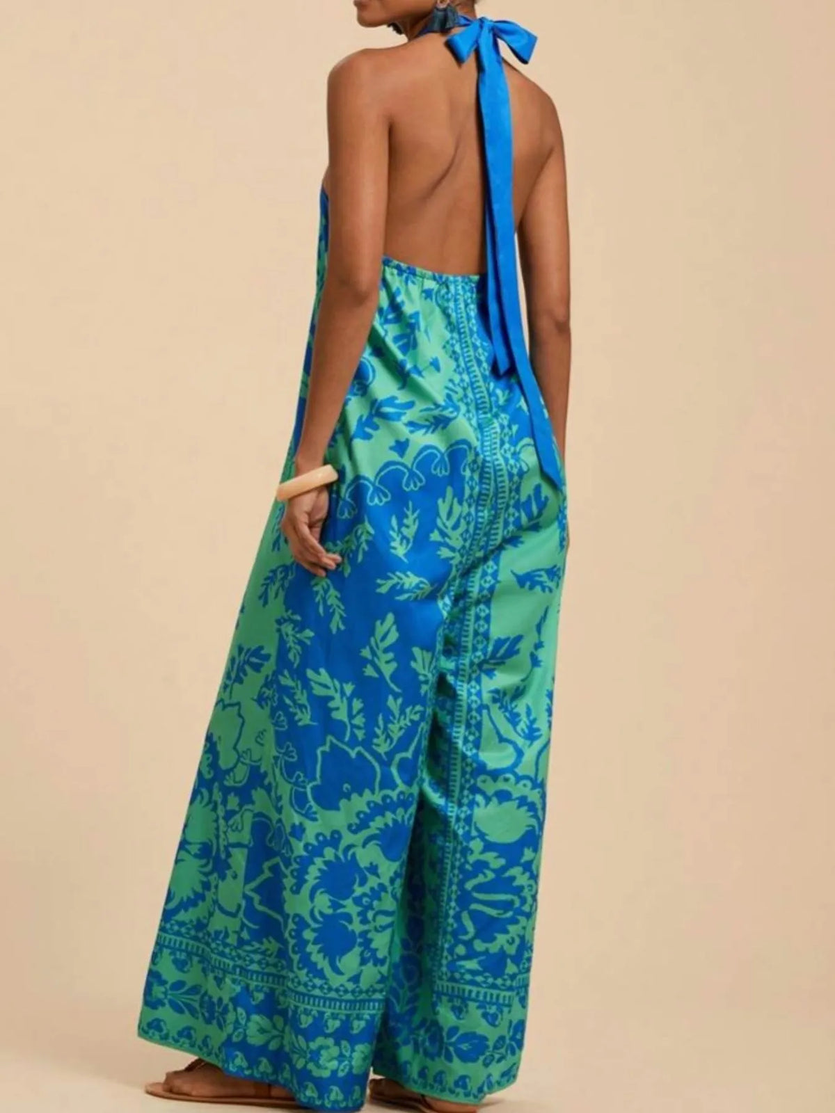 Brooklyn Bloom Halter Wide-Leg Jumpsuit