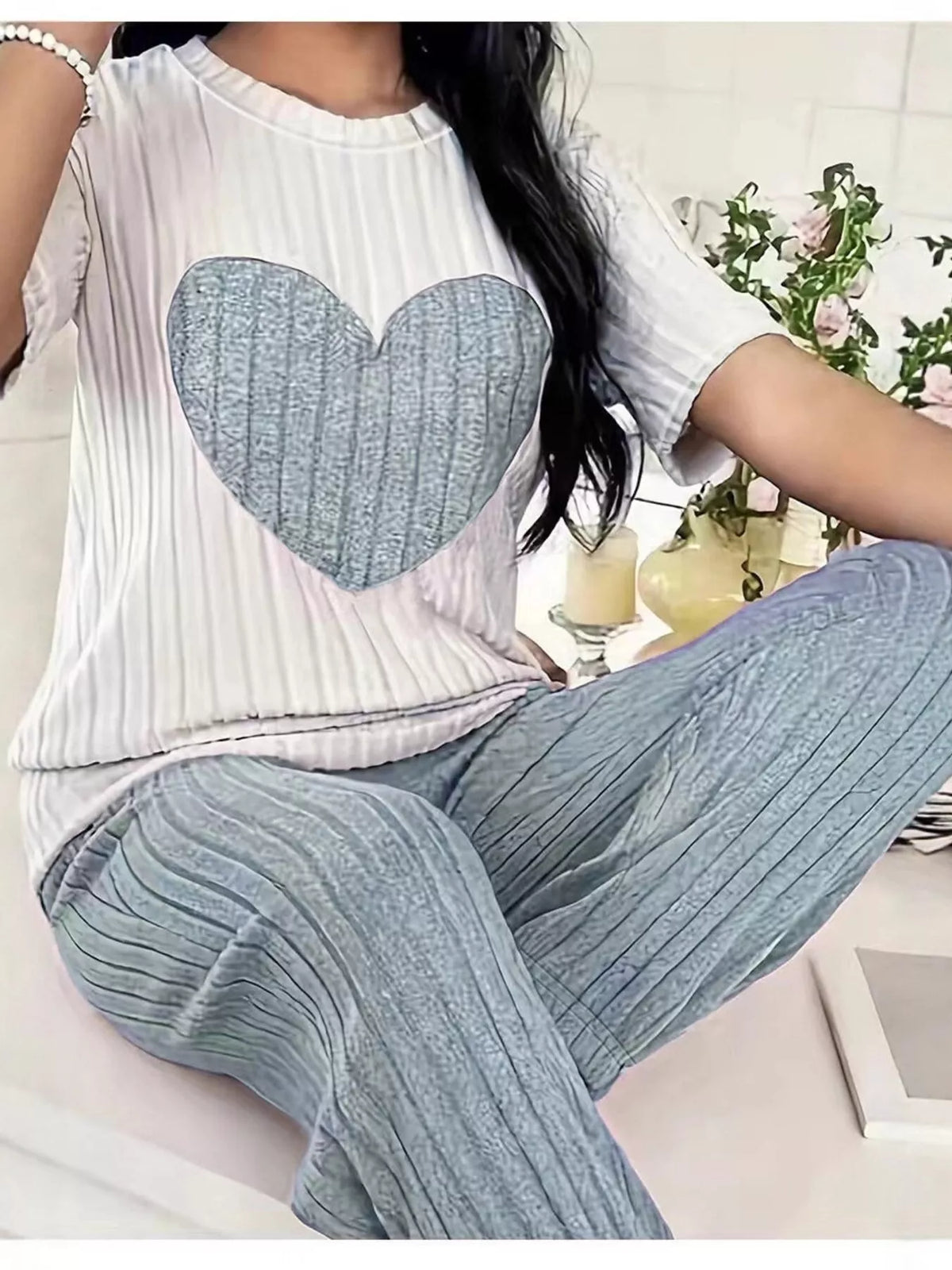 Wild At Heart Knit Top & Pants Set