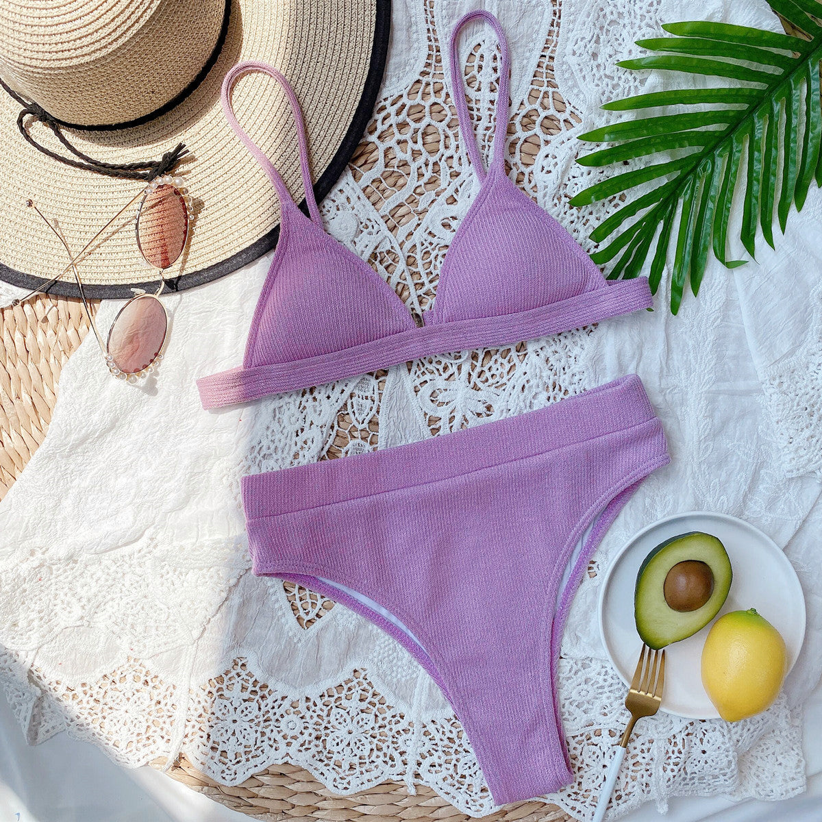Sunset Pulse Spaghetti Strap Bikini Set