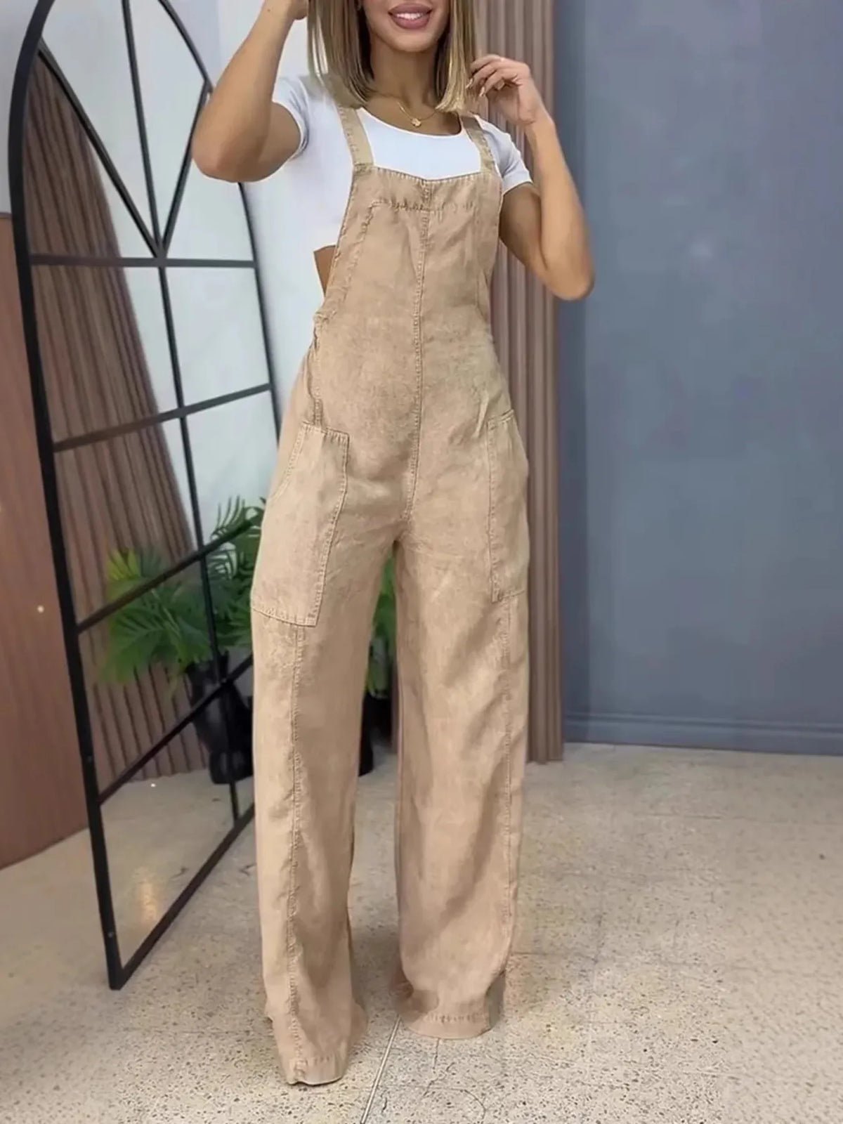 Hudson Blue Wide-Leg Denim Jumpsuit