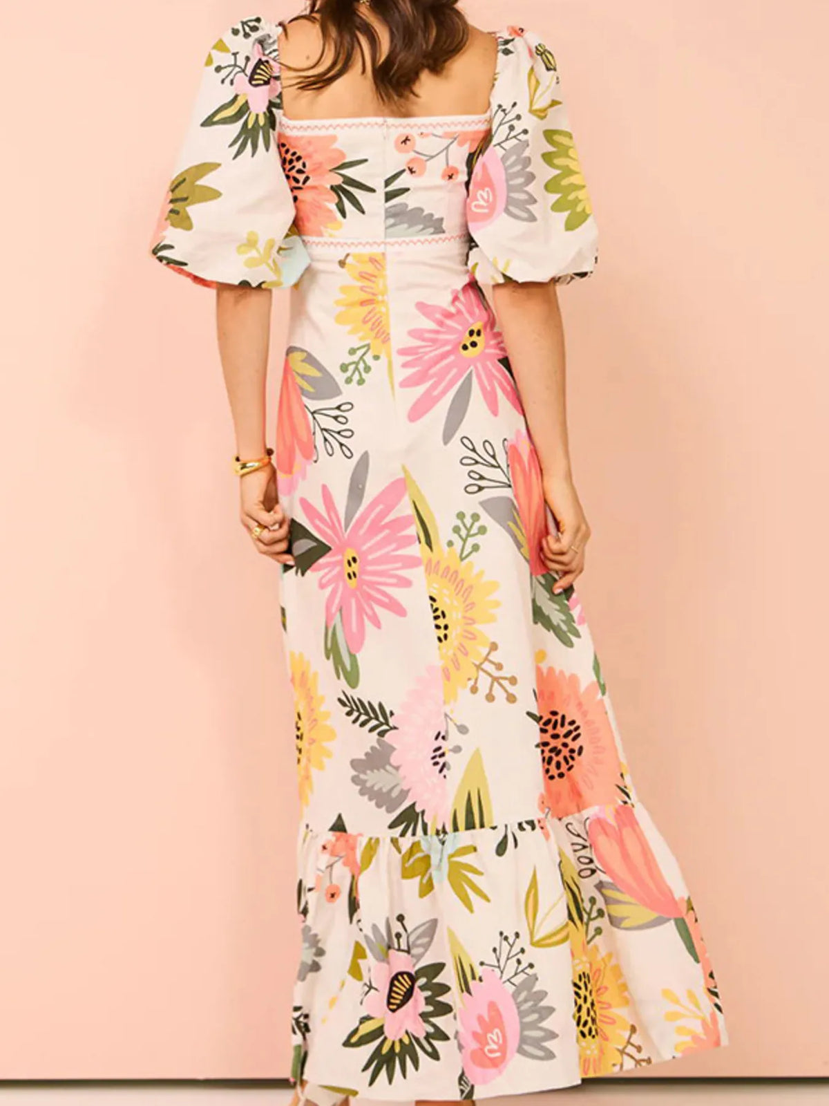 Evening Breeze Puff Sleeve Dress