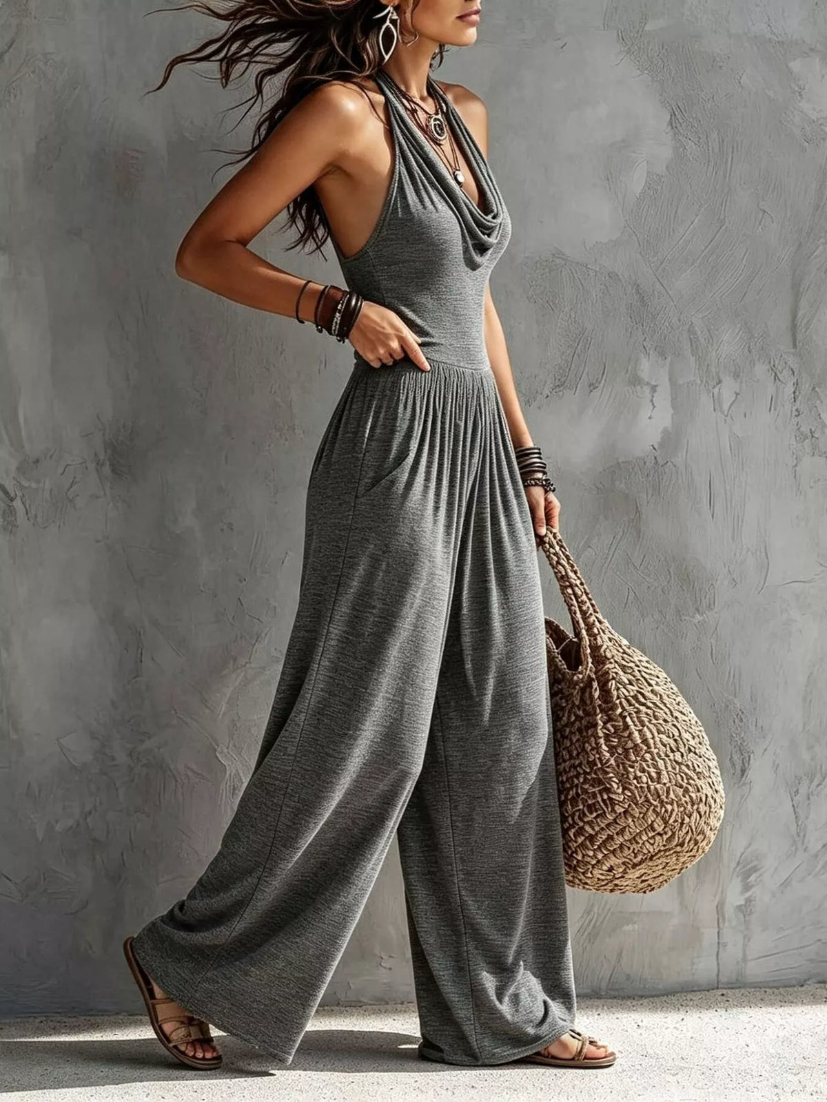 Urban Edge Halter Neck Jumpsuit