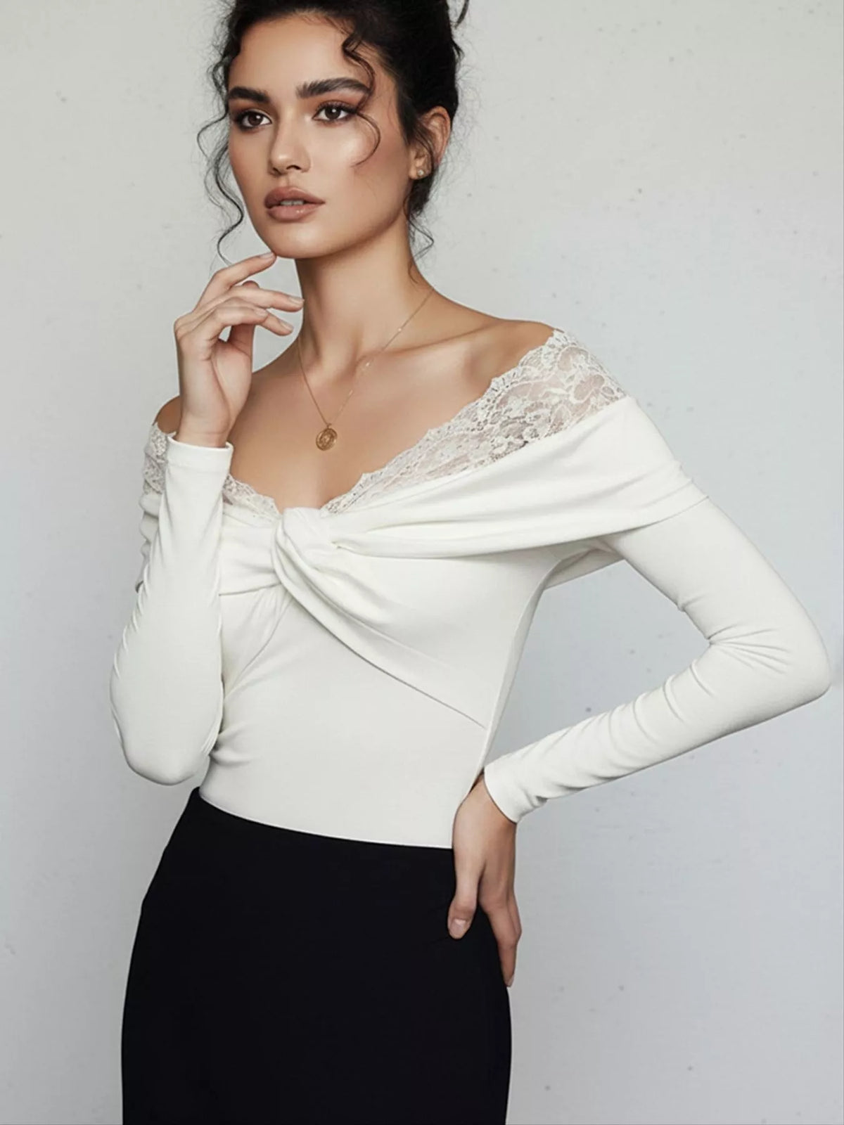 Esme Lace Off-Shoulder Bodysuit
