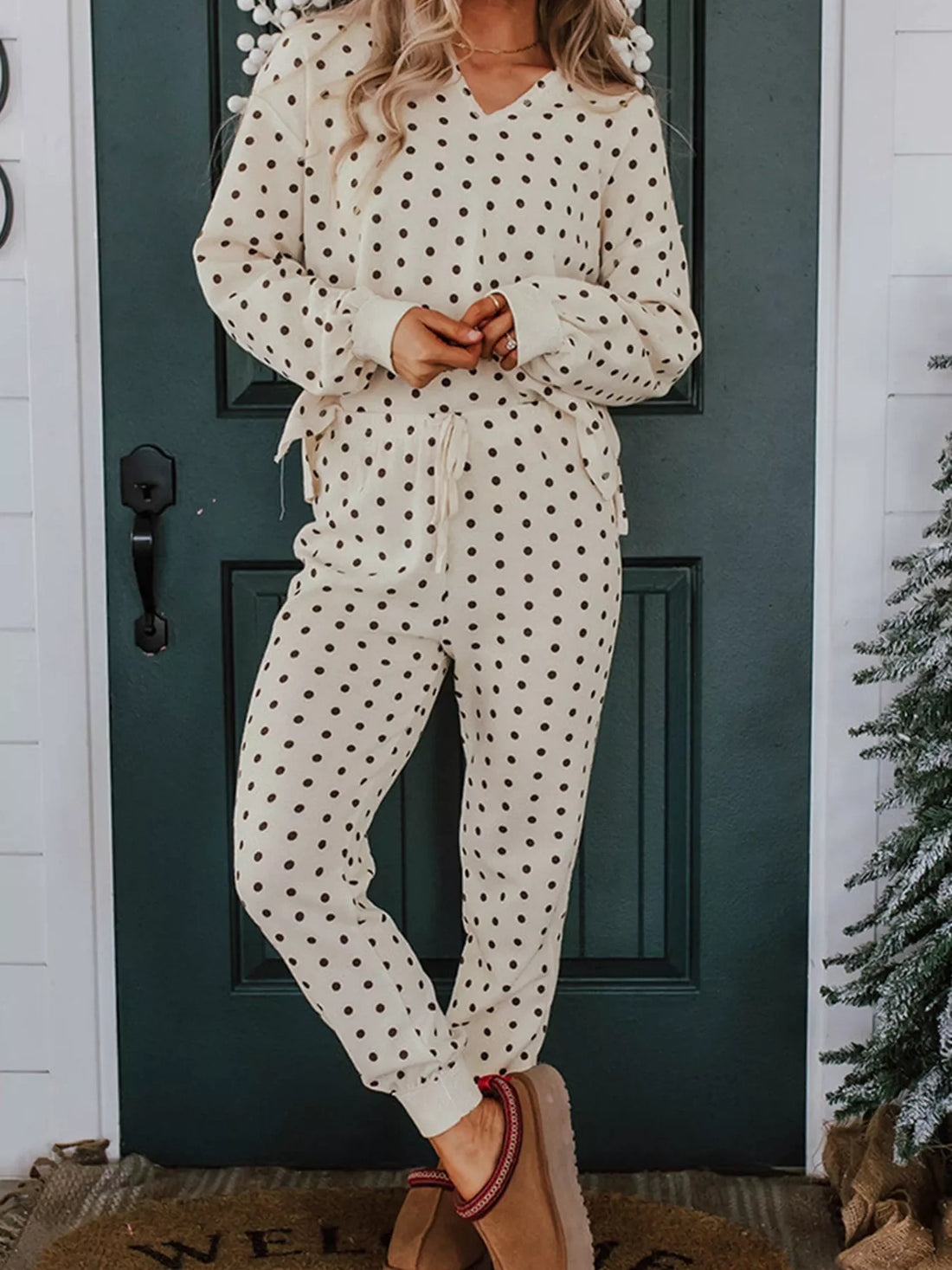 Playful Poise Polka Dot Lounge Set