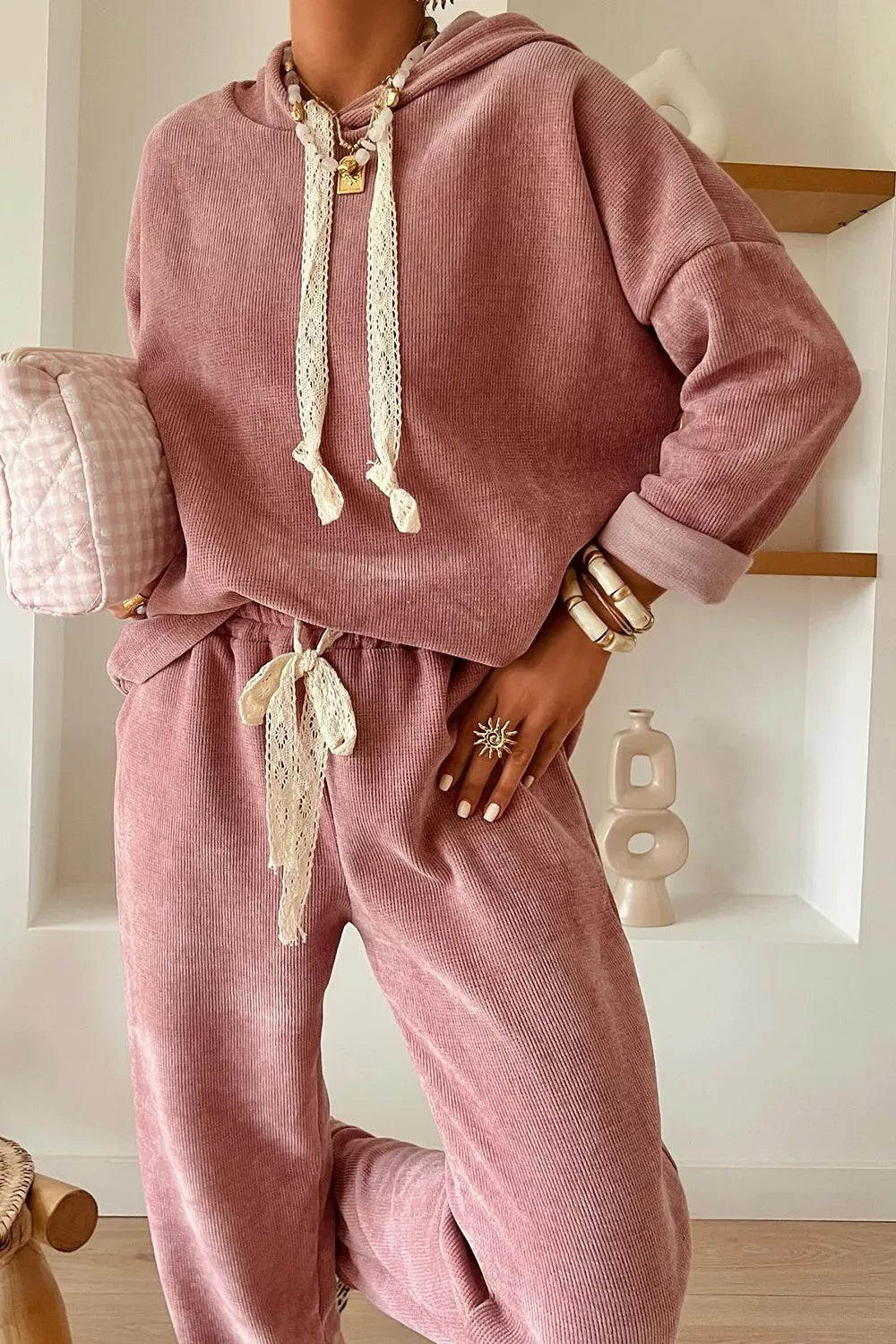 Street Lace Hoodie & Pants Set