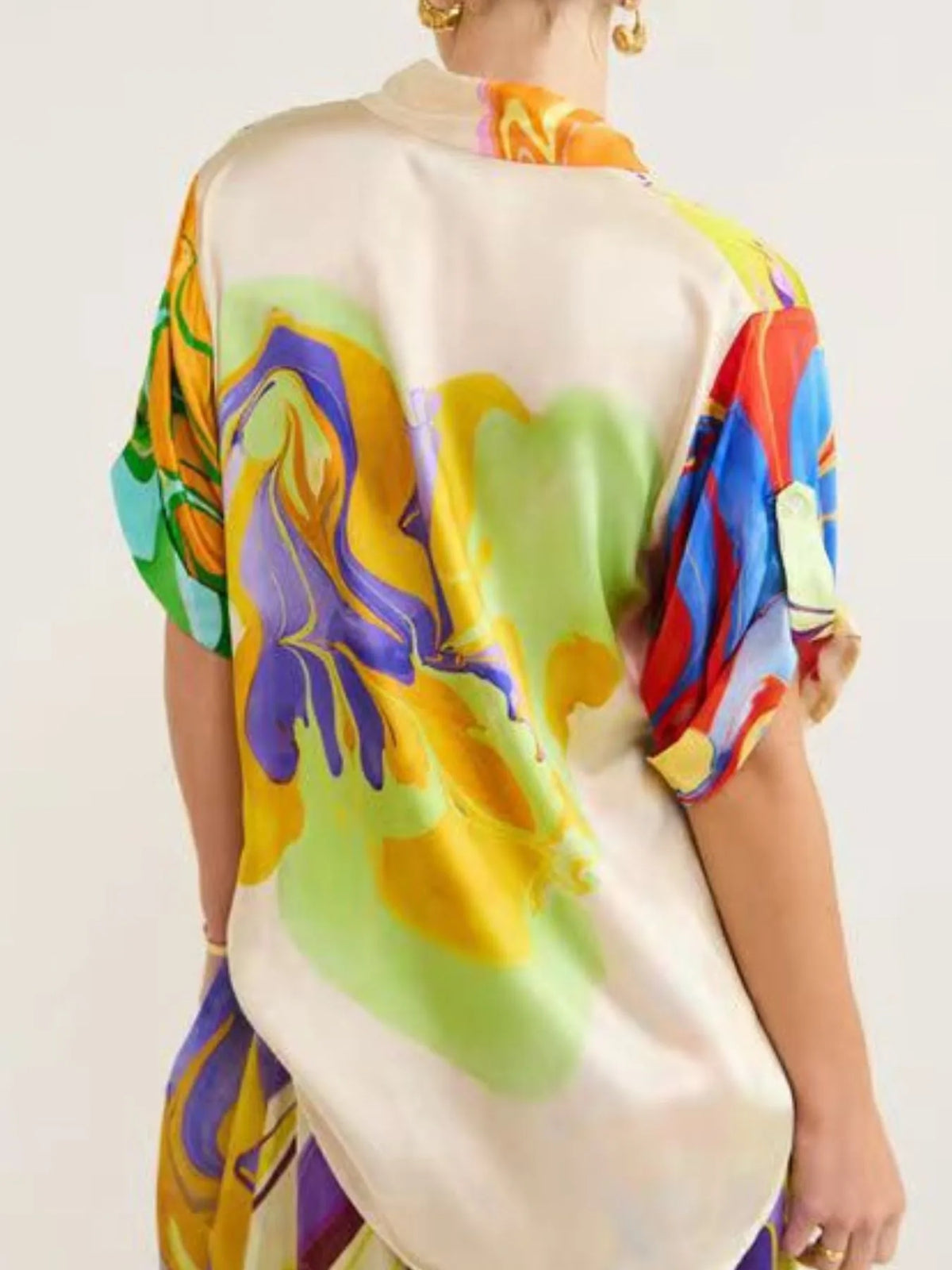 Capri Coast Printed Shirt & Skirt Set