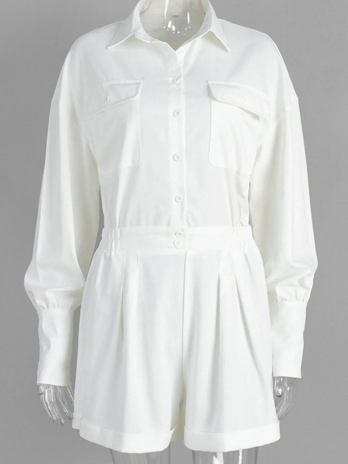 Harbor Ease Button-Front Romper