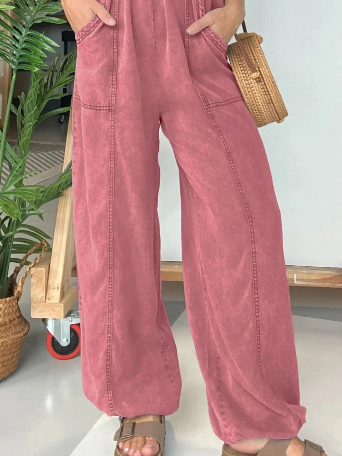 Santorini Breeze Wide-Leg Jumpsuit