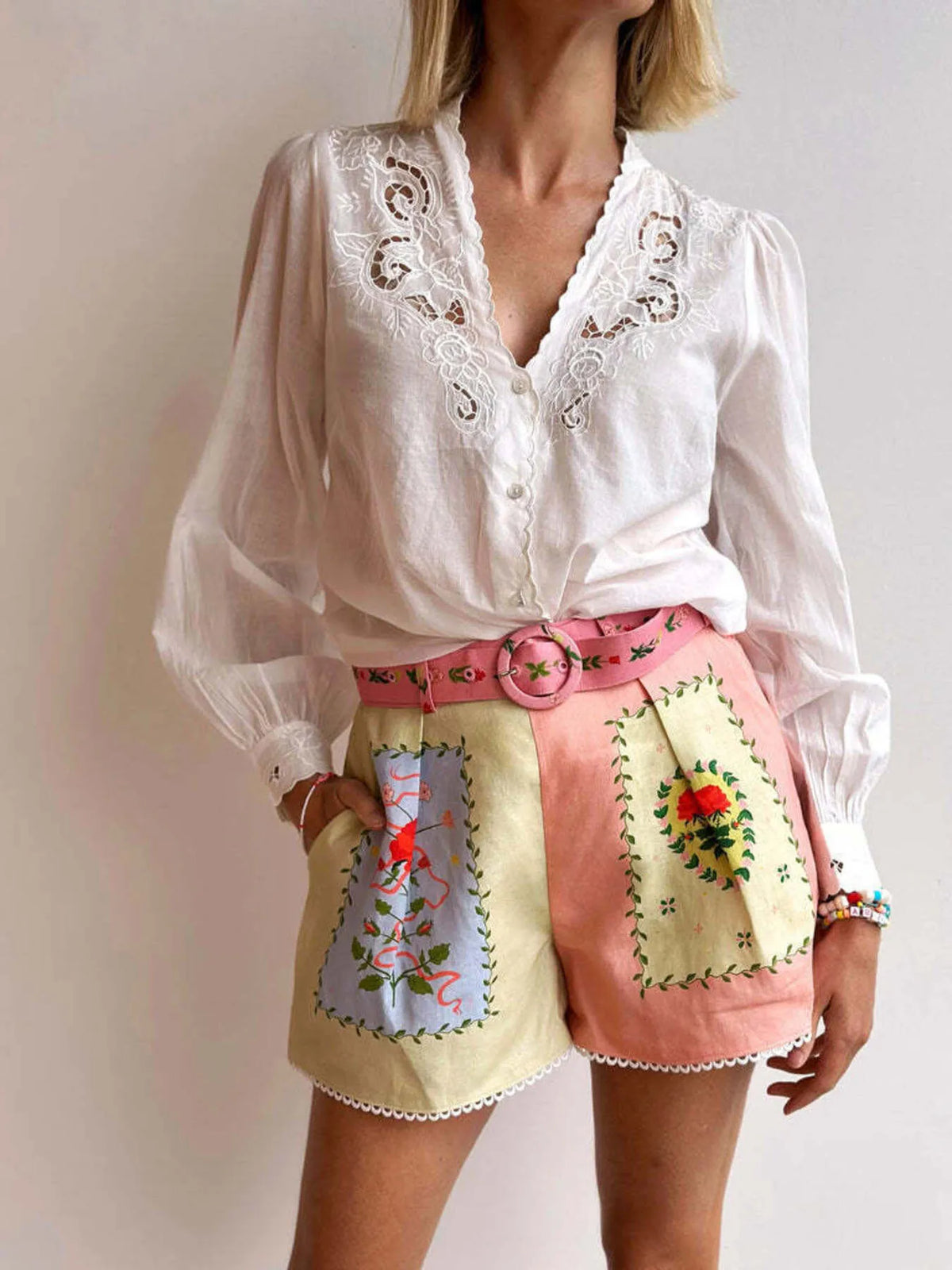 Azure Printed Shirt & Shorts Set