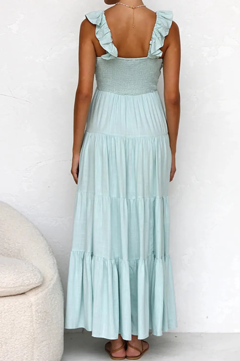 Willow Ruffle V-Neck Tiered Dress