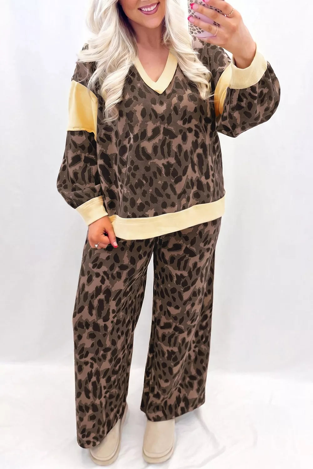 Limitless Leopard Print Top & Pant Set