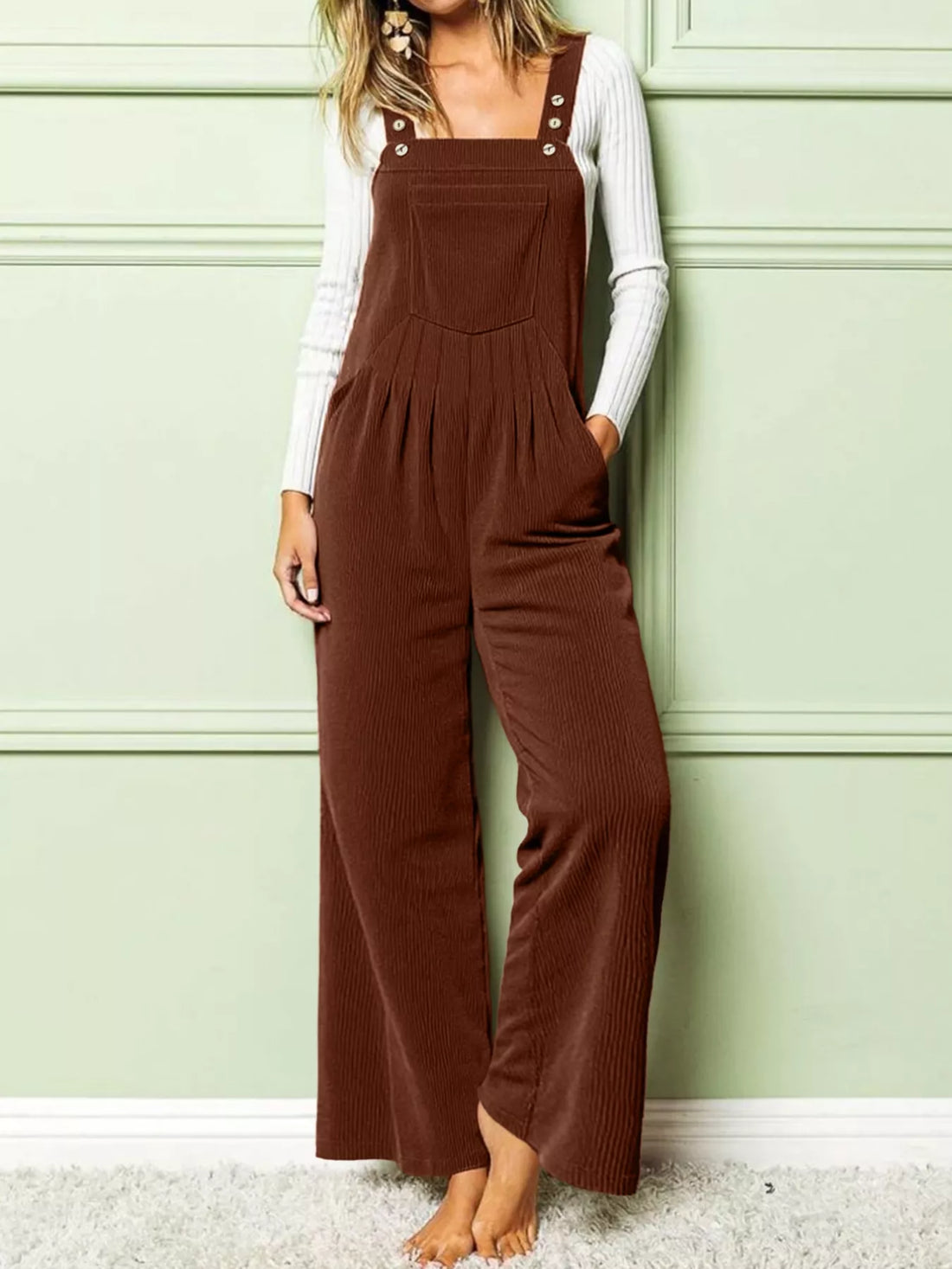 Effortless Muse Ruched Wide-Leg Jumpsuit