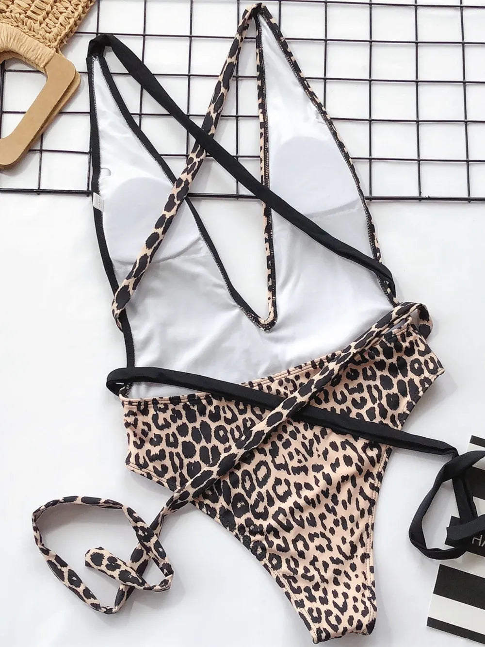 Wild Instinct Leopard Plunge Swimsuit