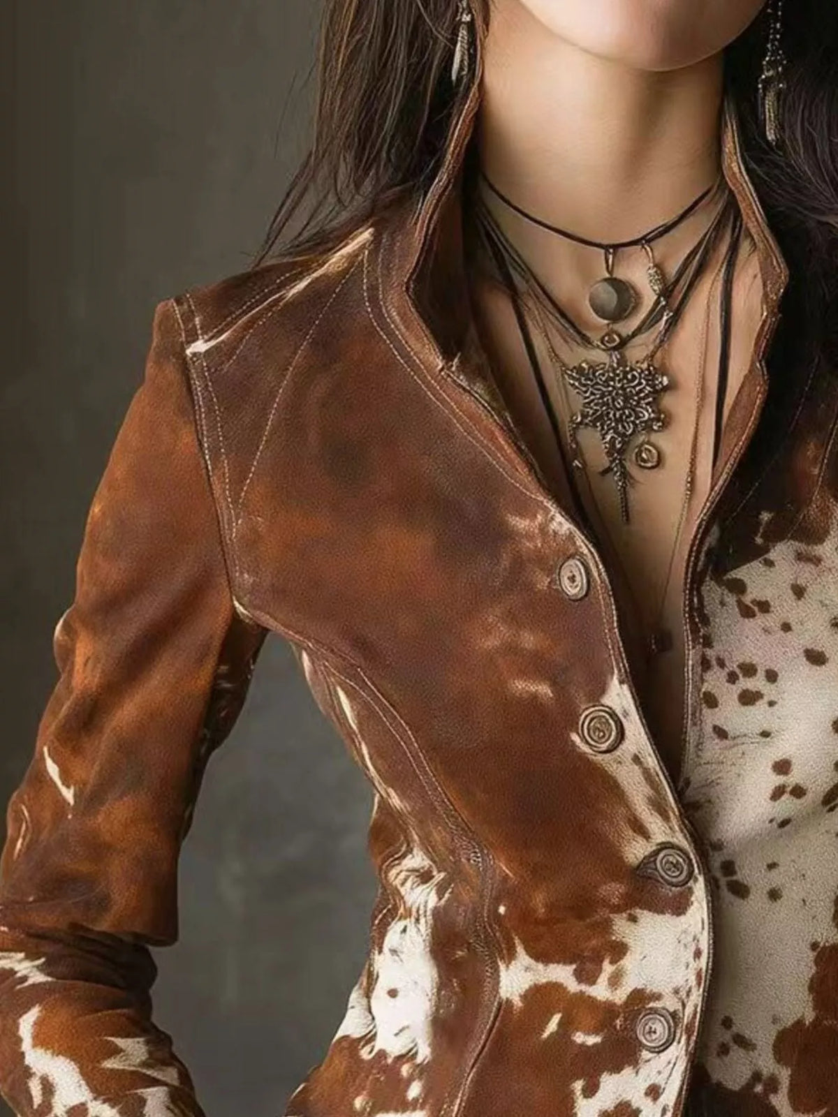 Wild West Cow Print Blazer