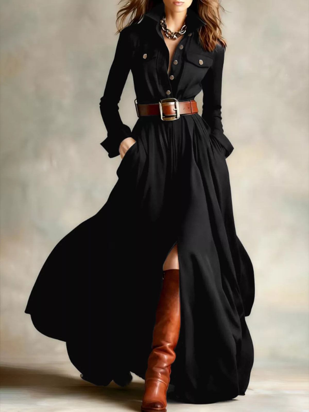 Modern Muse Button-Front Dress