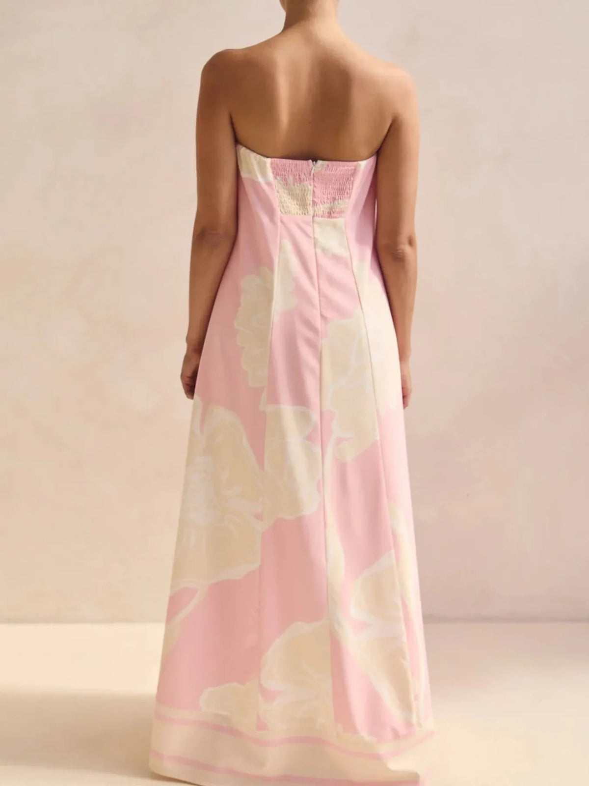 Sunset Flow Printed Tube Maxi Dress