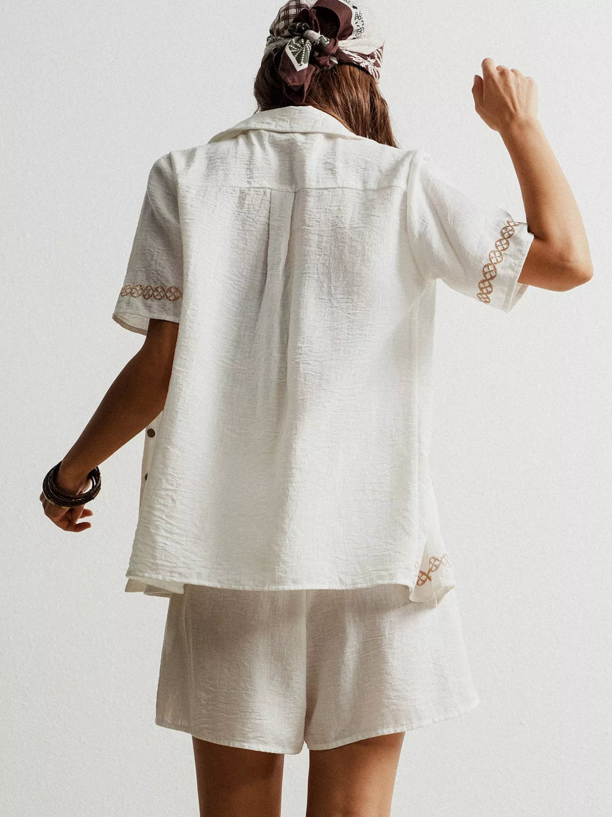 Boho Muse Short Sleeve Shirt & Shorts Set