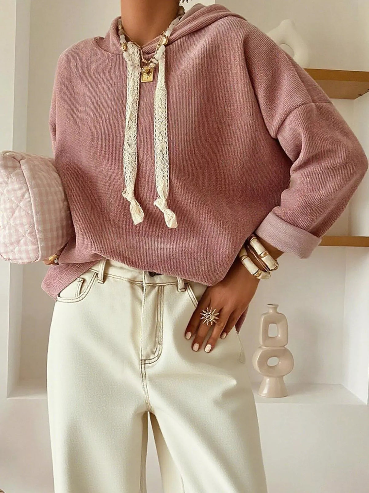 Off-Duty Drawstring Hoodie