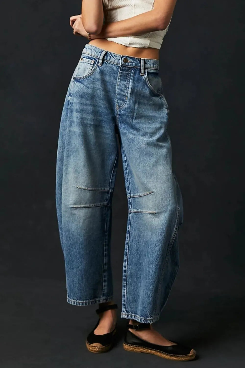 Weekend Muse Wide-Leg Pocket Jeans