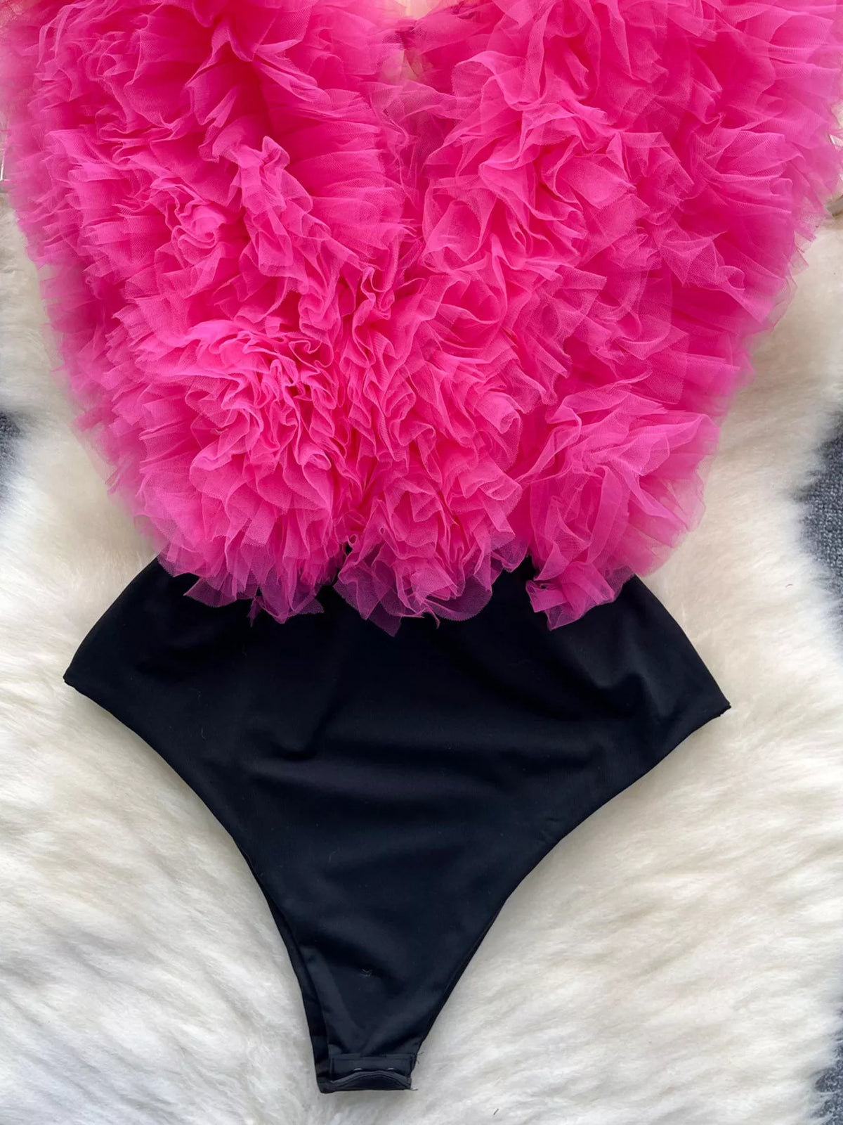 Chic Society Ruffle Trim Bodysuit