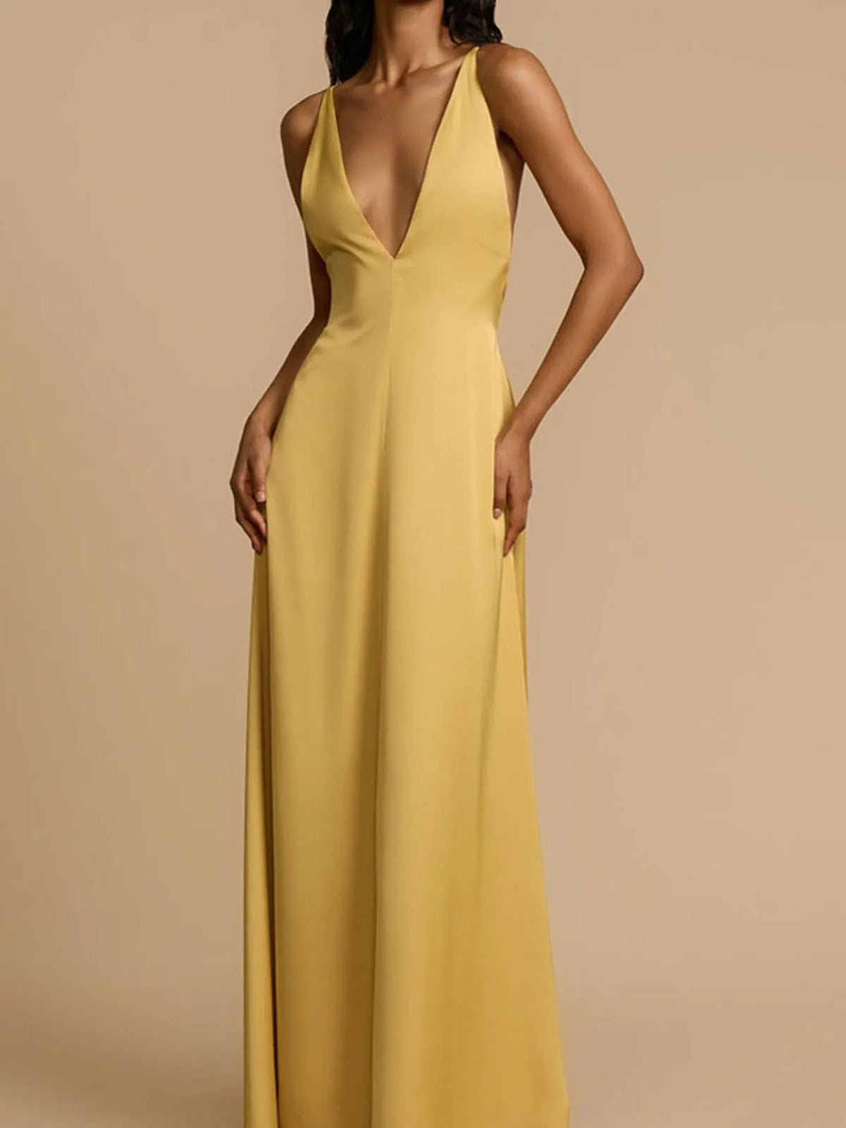Effortless Allure Deep V-Neck Maxi Dress