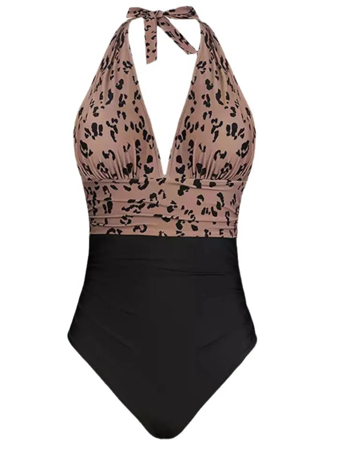 Allure Leopard Halter Neck Swimsuit