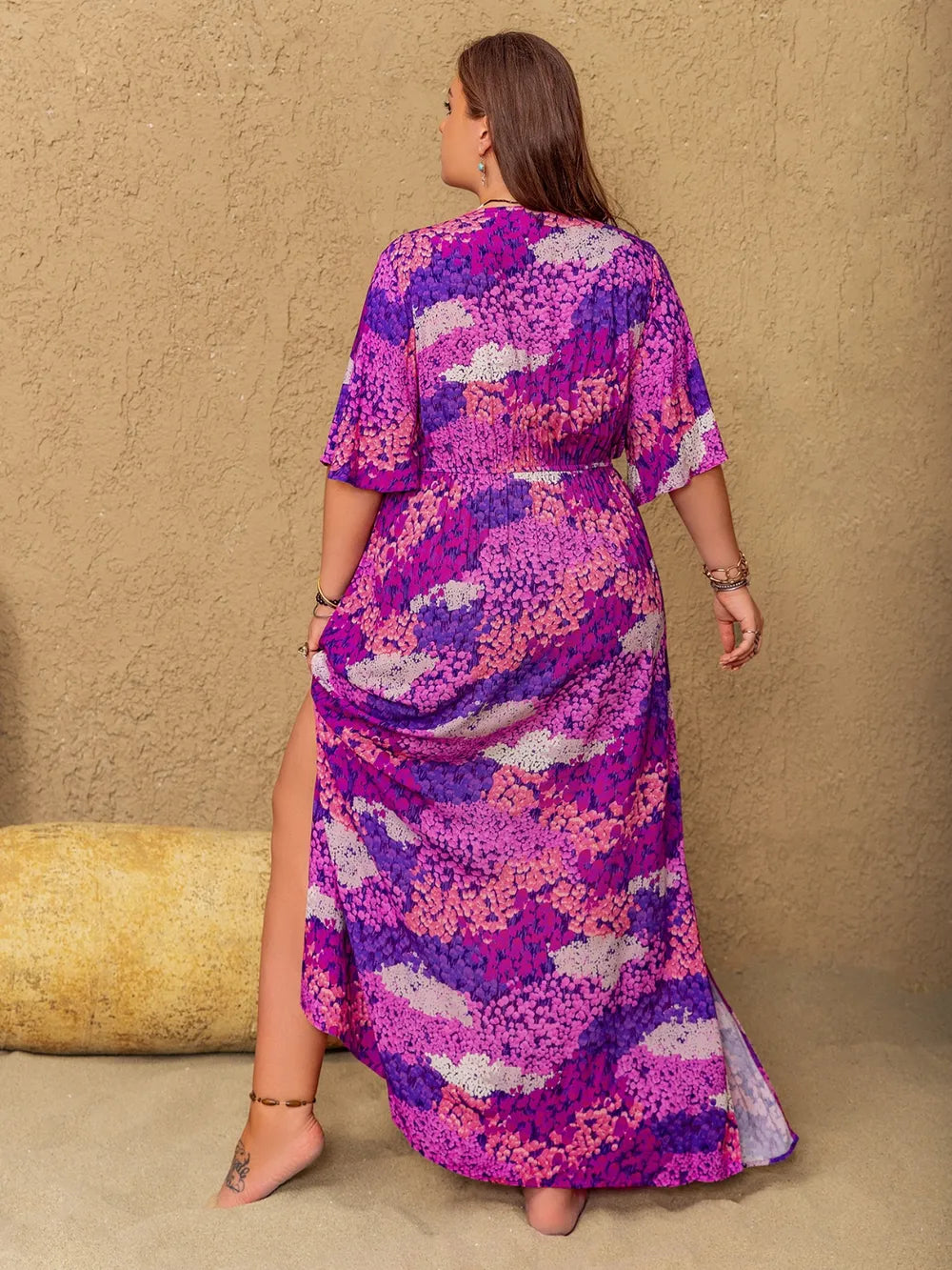 Sunset Flow Printed Maxi Dress Plus Size