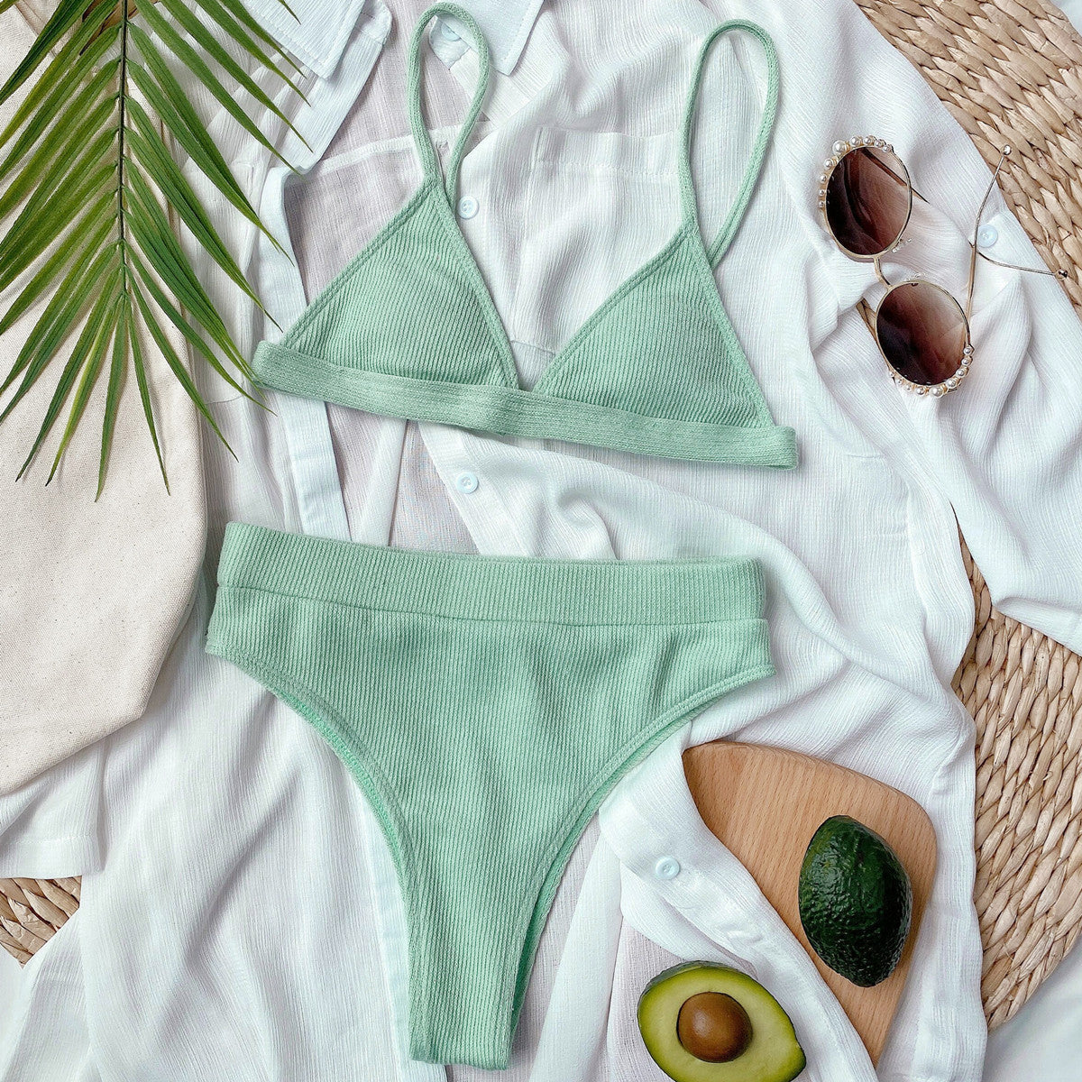 Sunset Pulse Spaghetti Strap Bikini Set