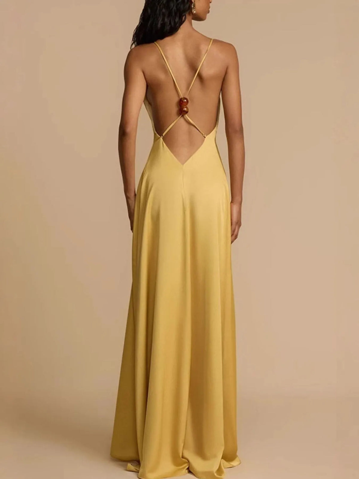 Effortless Allure Deep V-Neck Maxi Dress