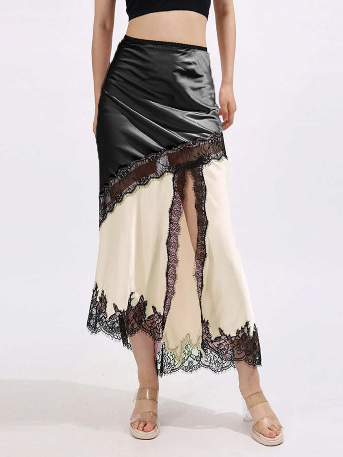 Midnight Muse Lace Trim Skirt