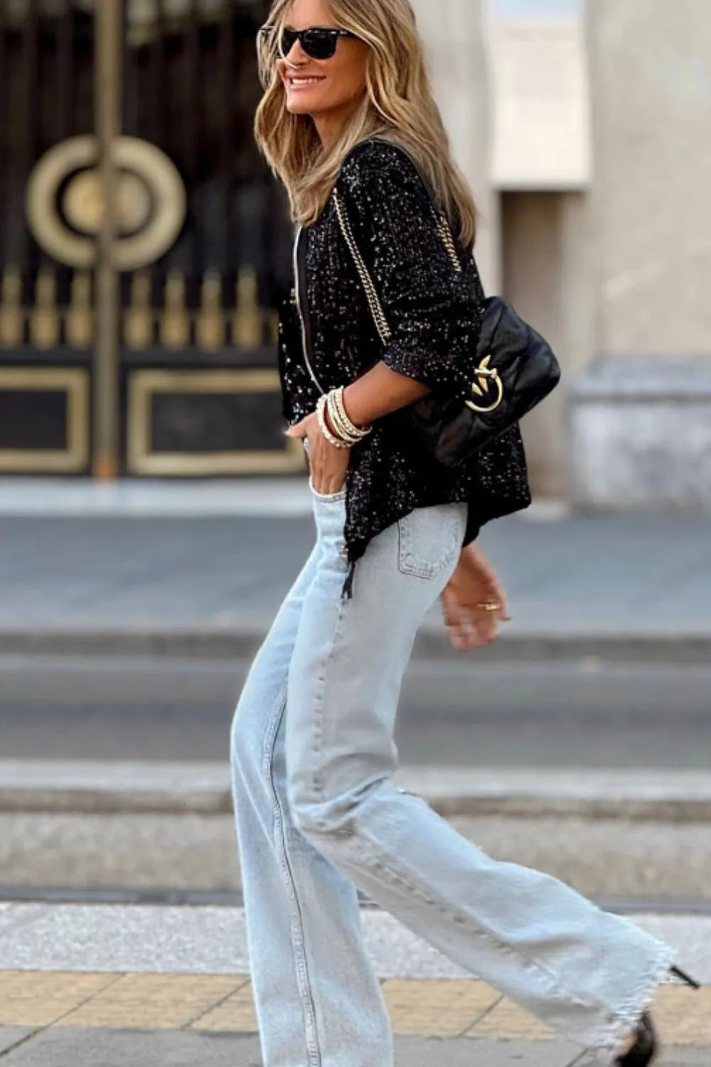 Midnight Spark Sequin Jacket