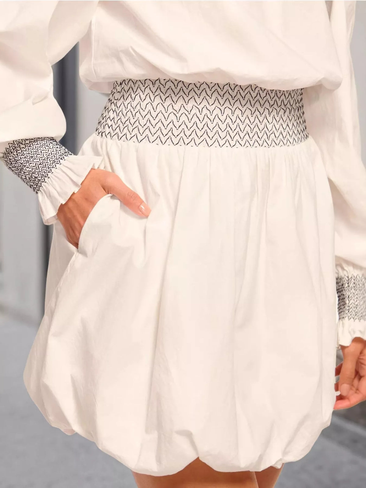 Monaco Moon Off-Shoulder Bubble Dress