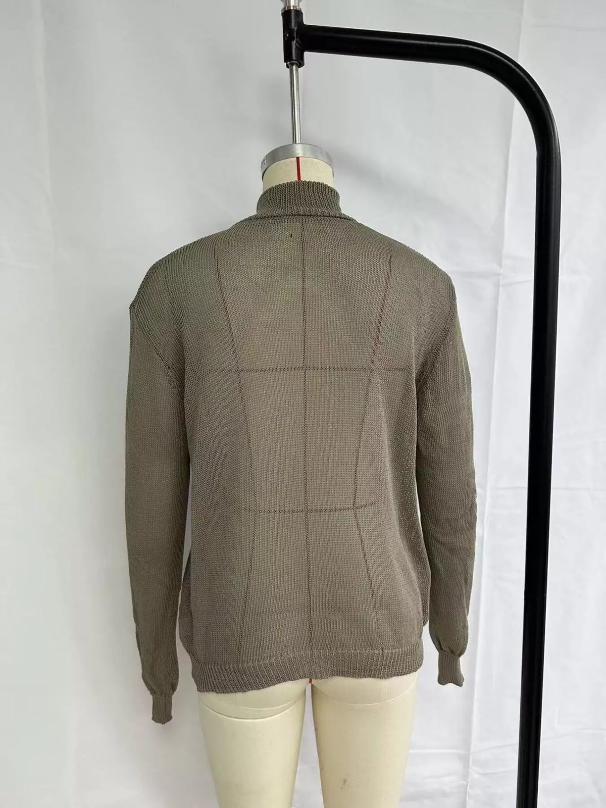 Edge & Elegance Half-Zip Dropped Shoulder Sweater
