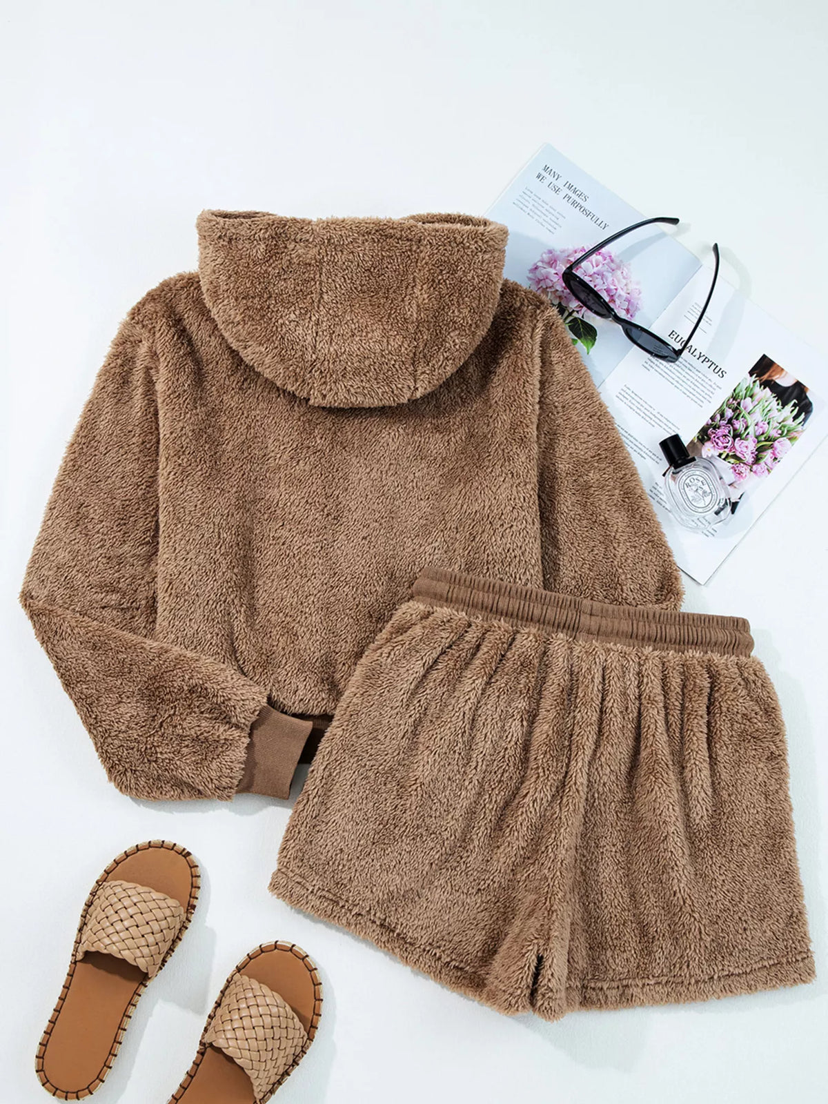 Brooklyn Bloom Hoodie & Drawstring Shorts Set
