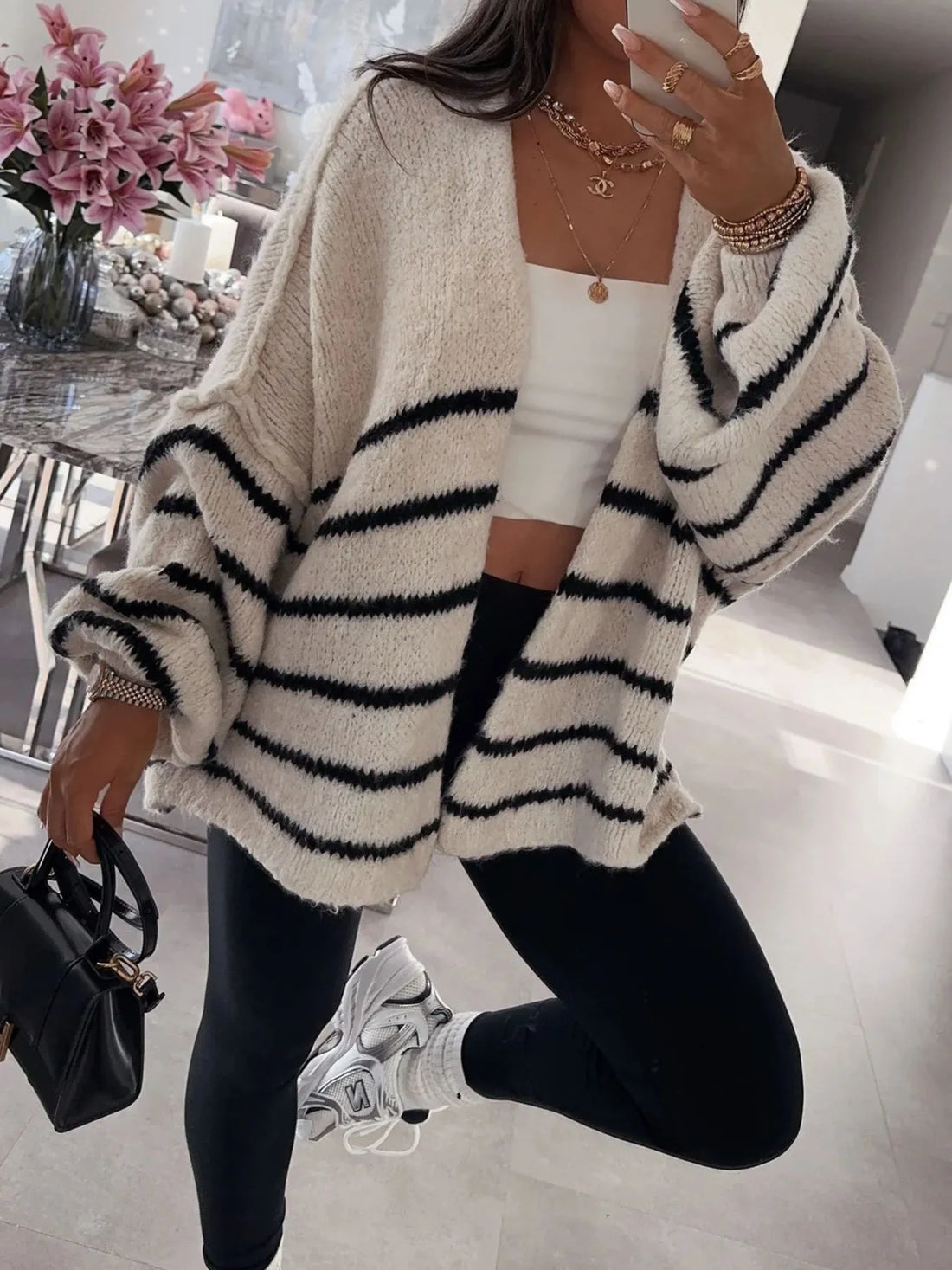 Industrial Muse Striped Cardigan