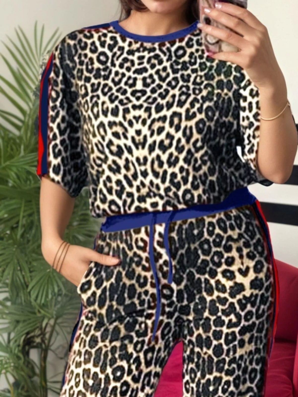 Quiet Luxury Leopard Top & Pants Set