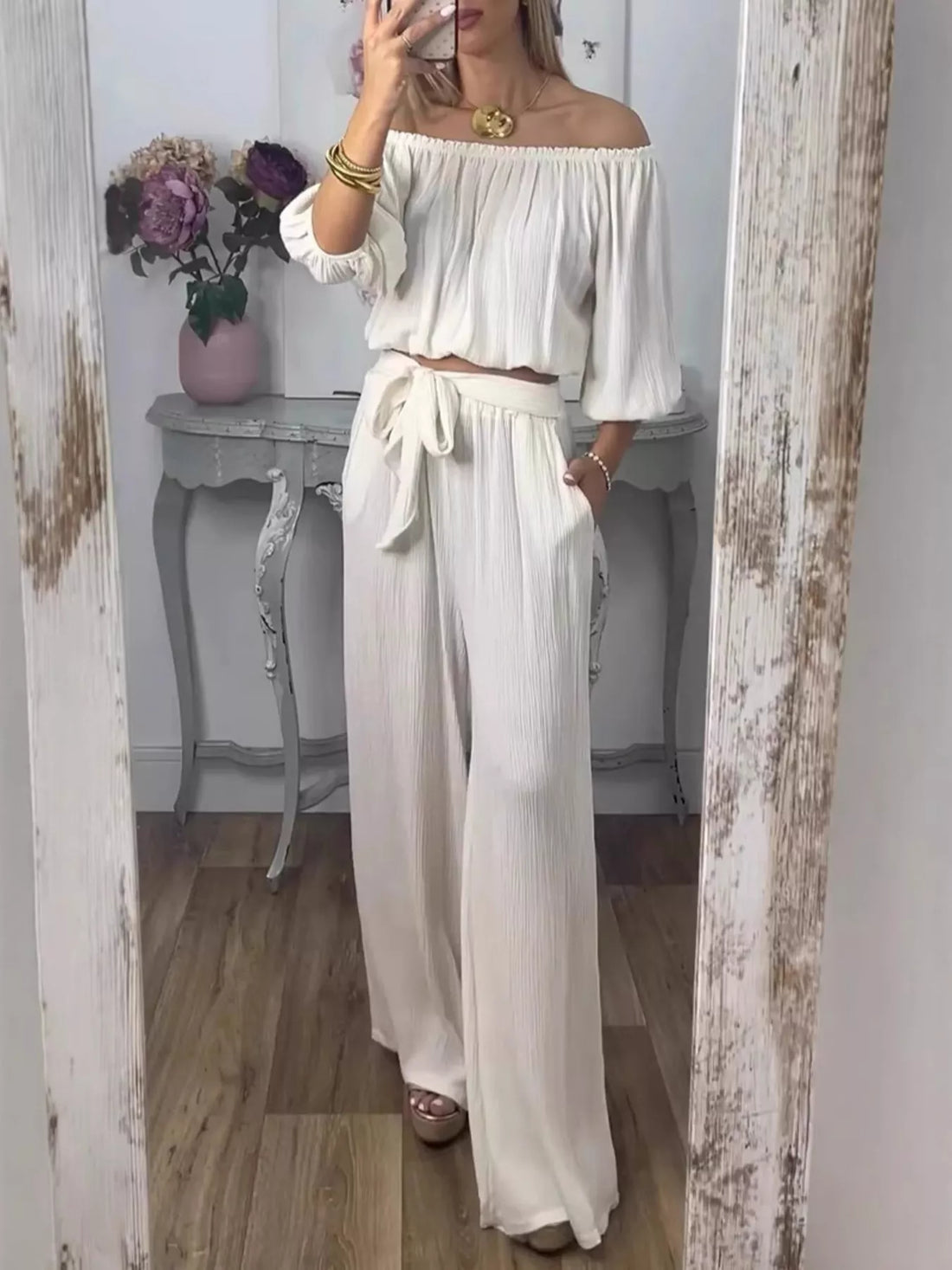 Monaco Muse Off-Shoulder Lounge Set