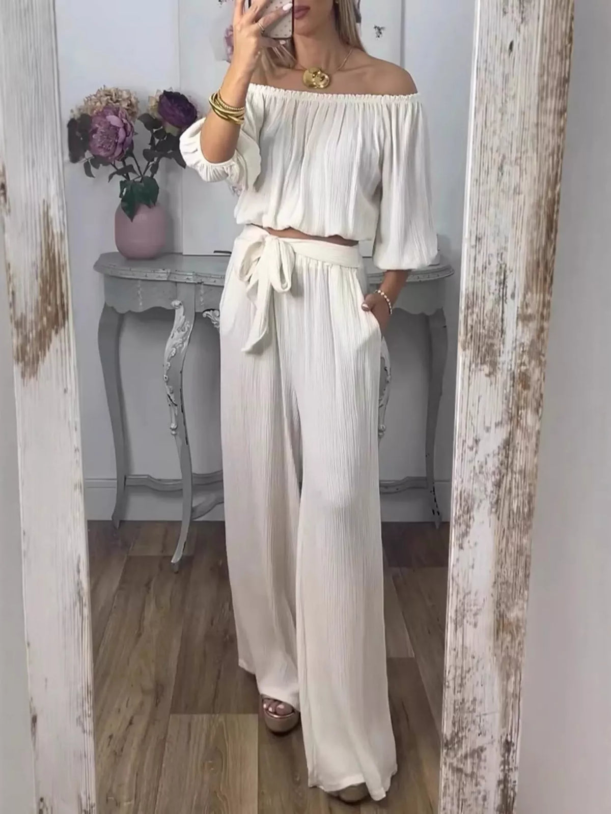 Monaco Muse Off-Shoulder Lounge Set