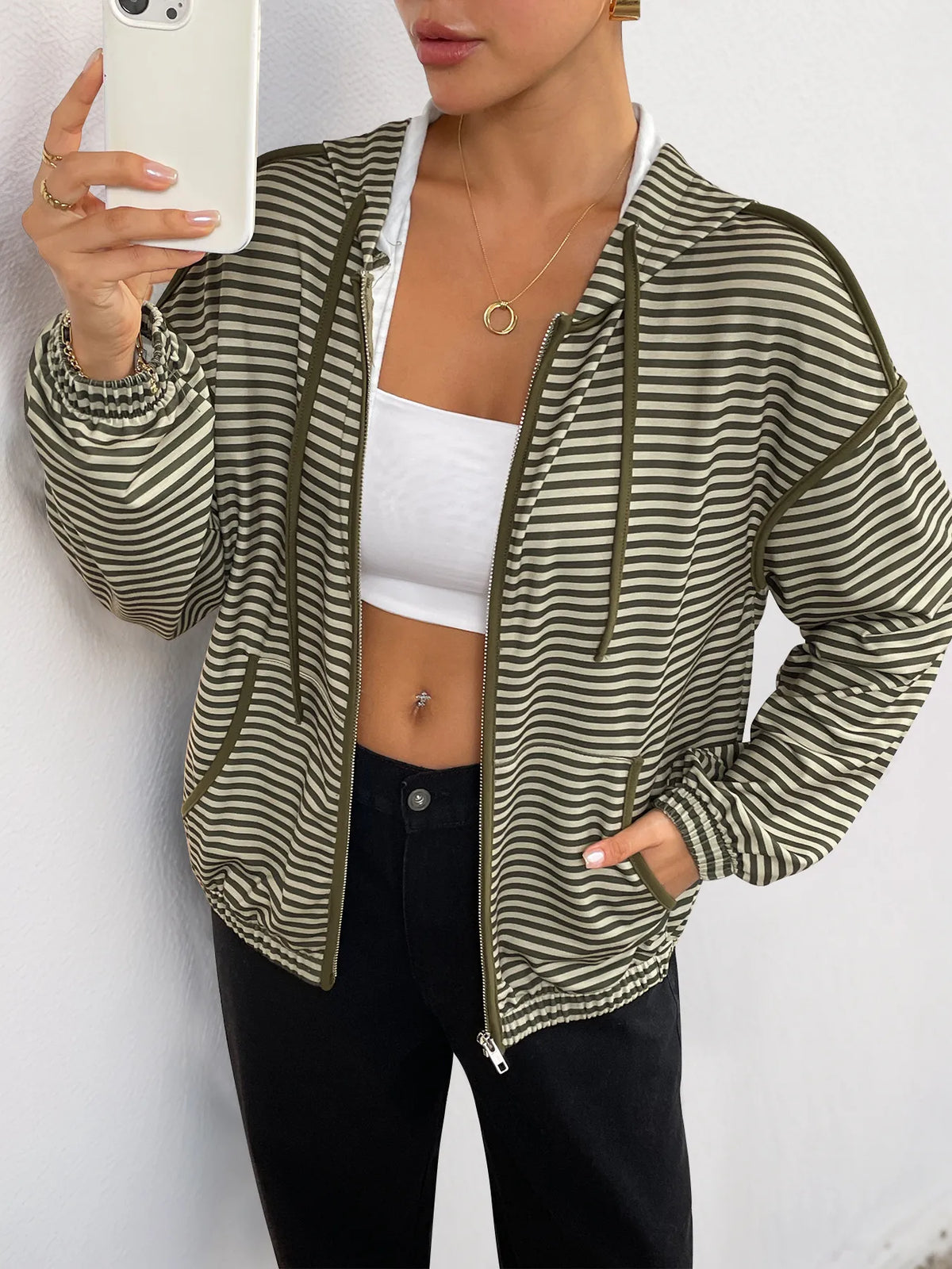 Harbor Stripe Oversized Hoodie