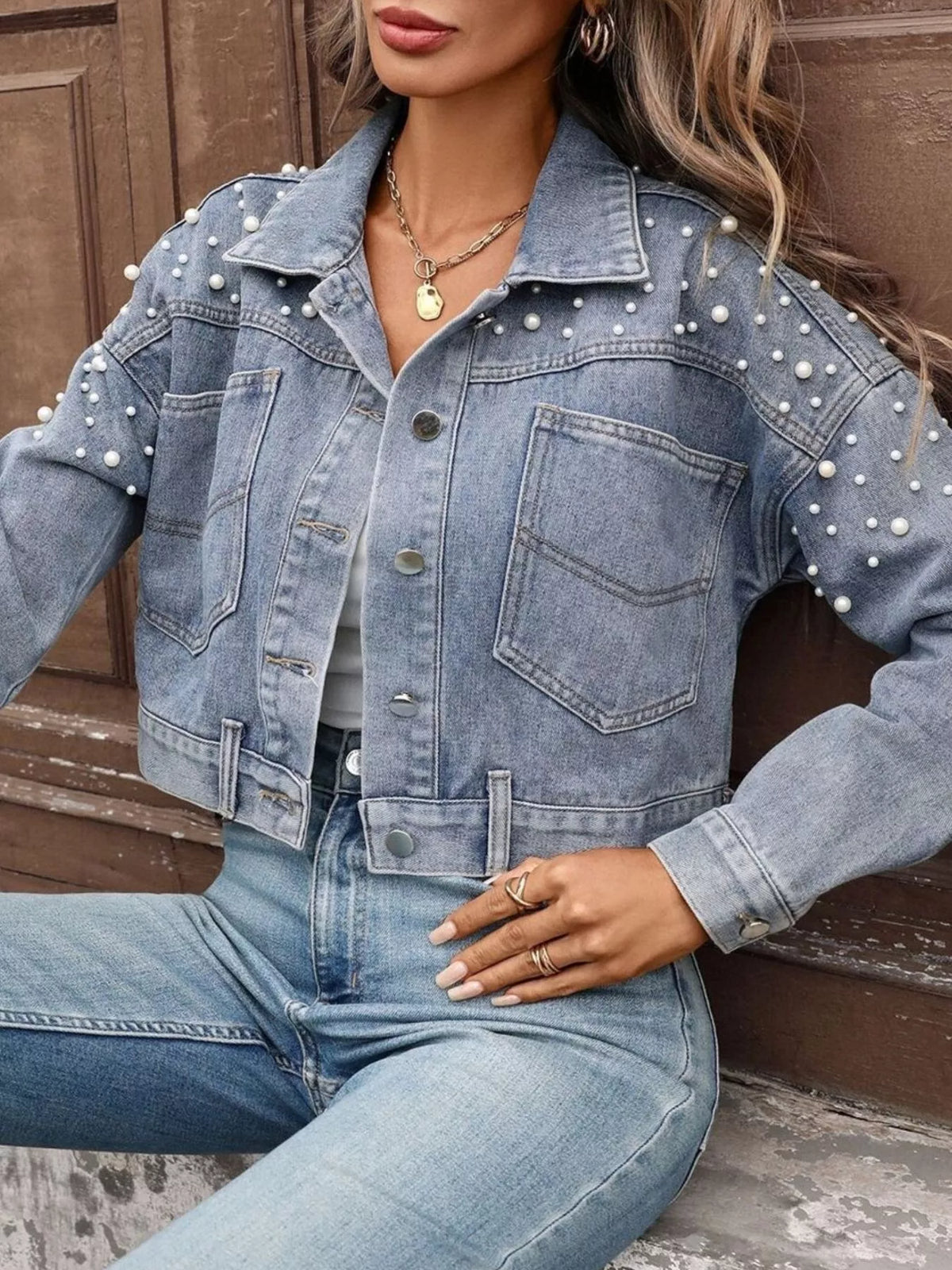 Pearl District Cropped Denim Jacket
