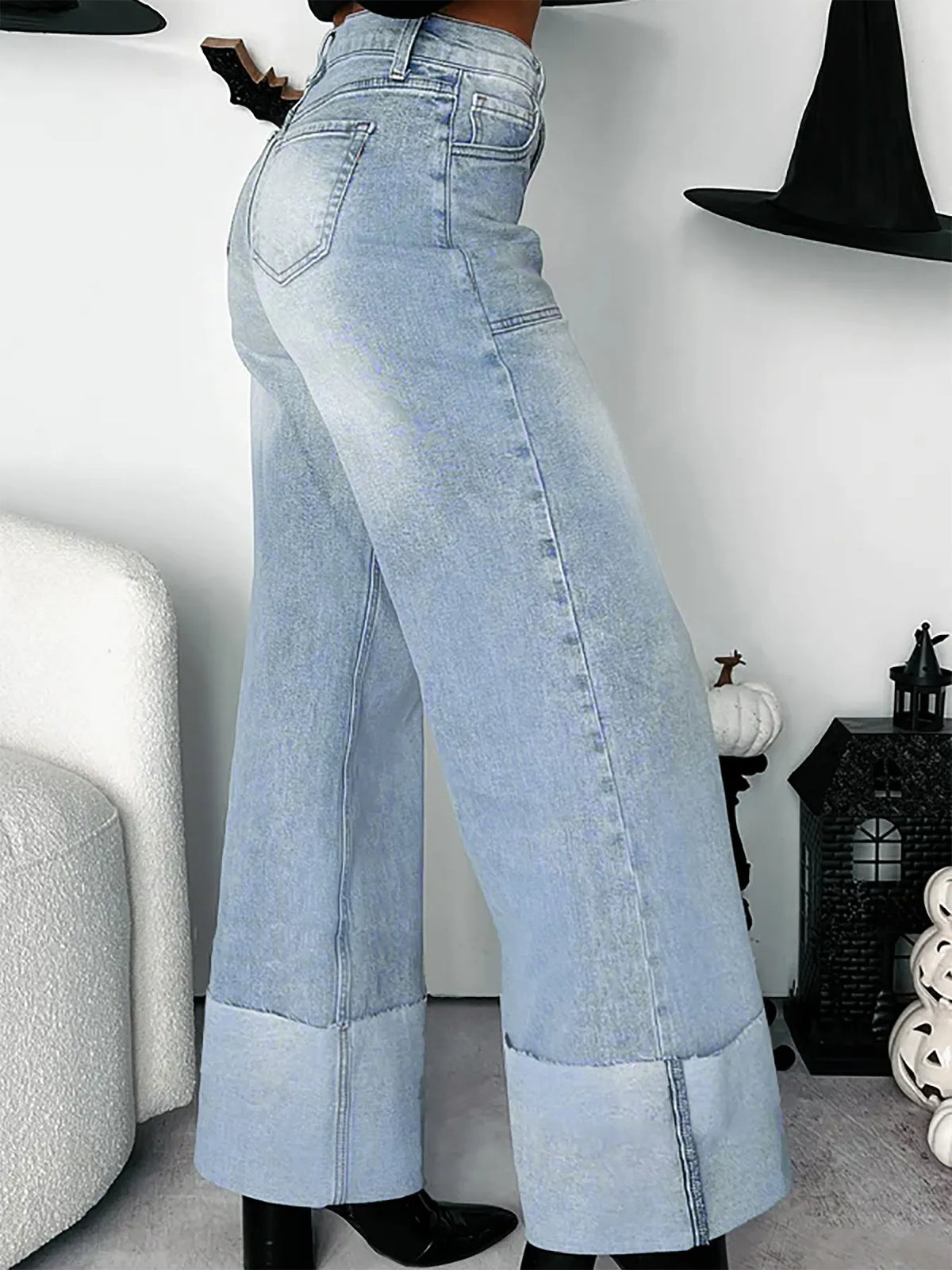 Downtown High-Waisted Wide-Leg Jeans