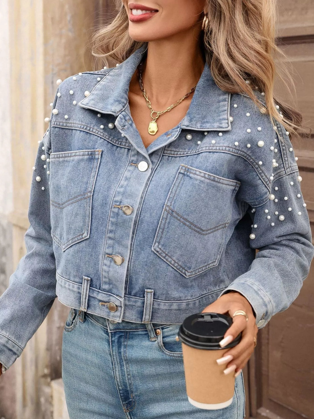 Pearl District Cropped Denim Jacket