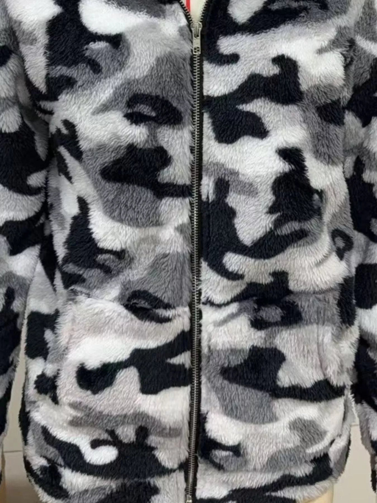 Urban Camo Fuzzy Zip Hoodie