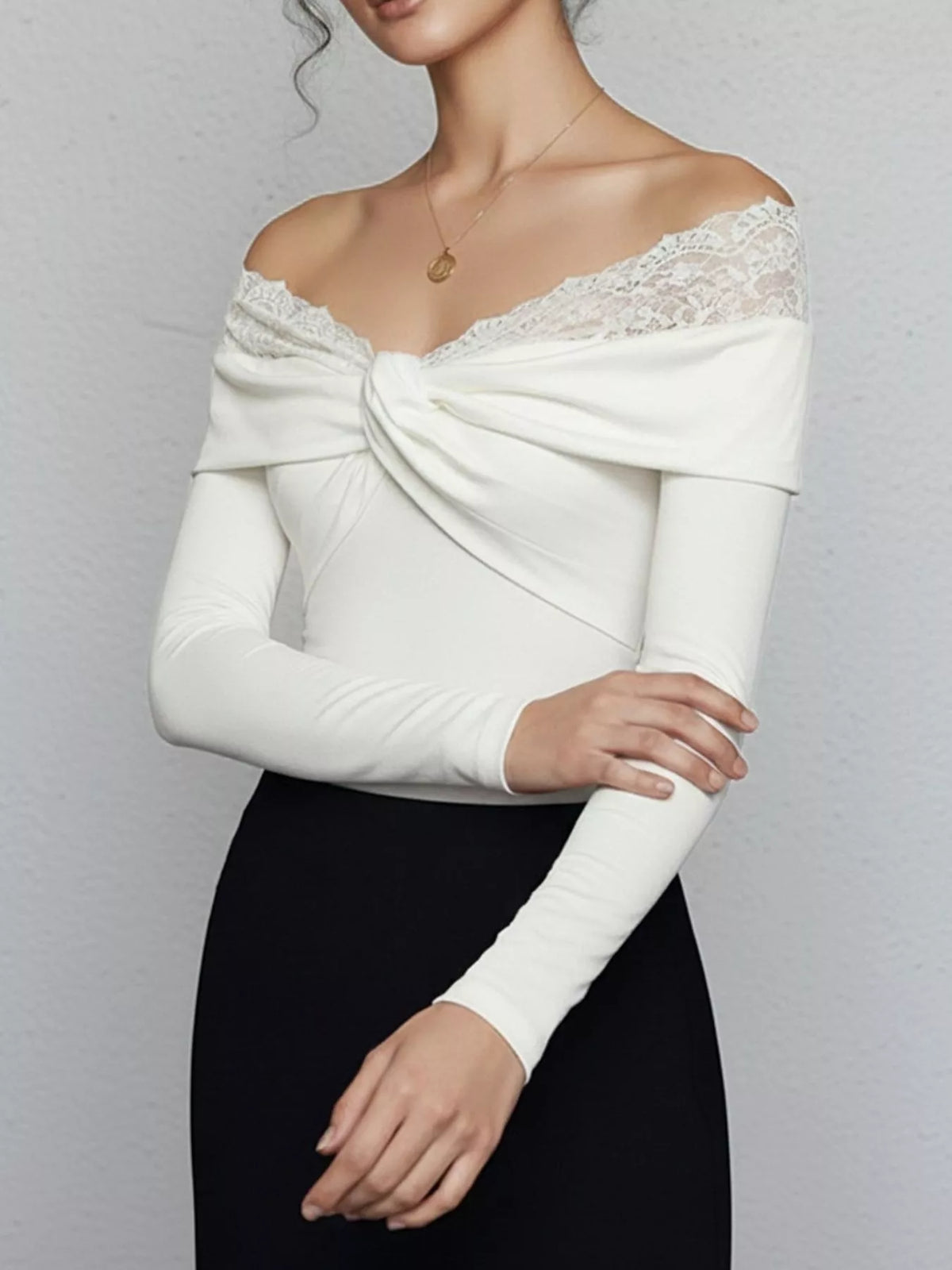 Esme Lace Off-Shoulder Bodysuit