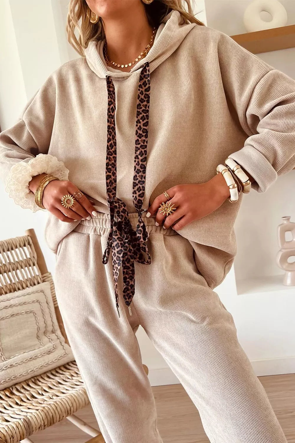 Wild Side Drawstring Hoodie & Pants Set