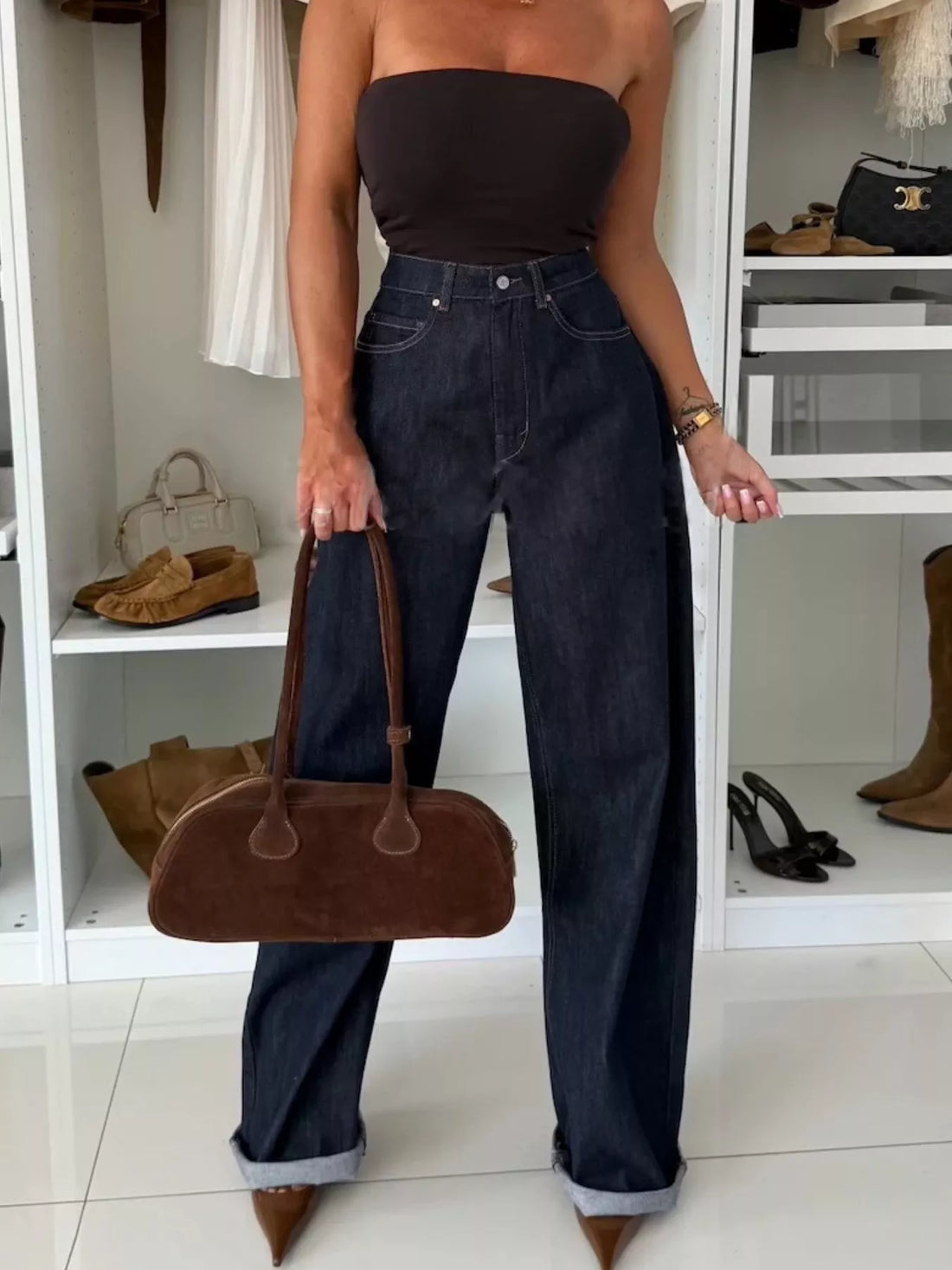 Hudson Fade Wide-Leg Jeans
