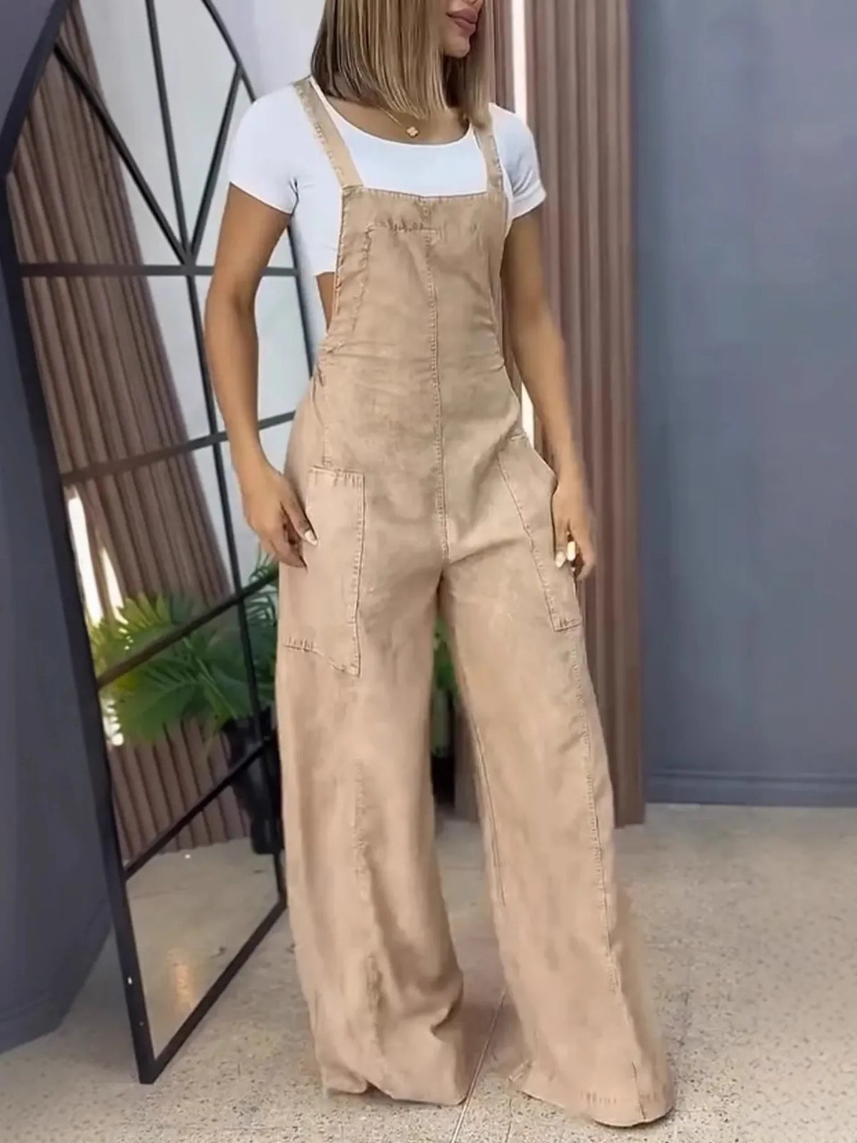 Hudson Blue Wide-Leg Denim Jumpsuit